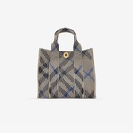 Burberry Mini Check Knitted Kadın Krem Rengi El Çantası