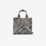 Burberry Mini Check Knitted Kadın Krem Rengi El Çantası