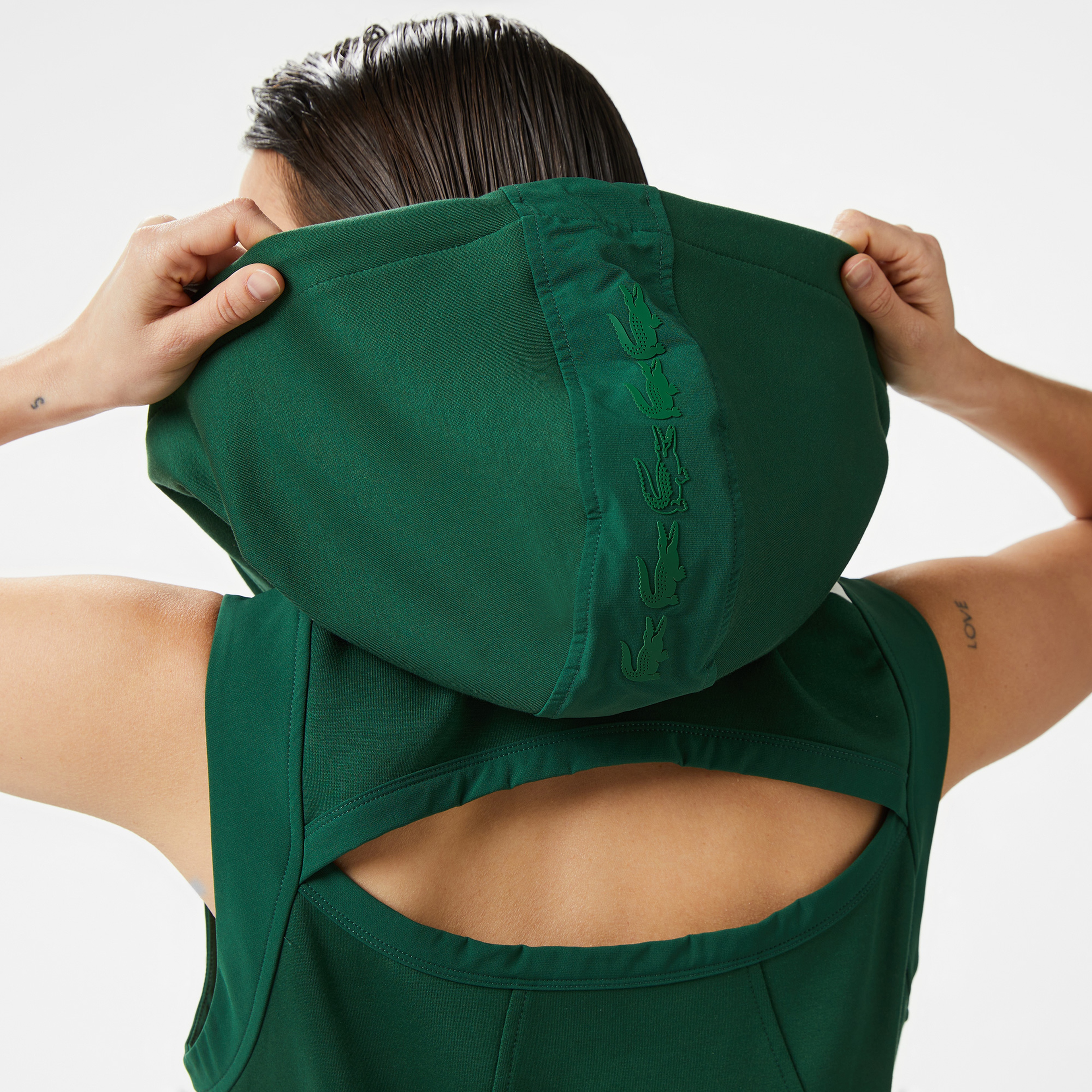 Lacoste House of SuperStep x Lacoste Kadın Yeşil Elbise