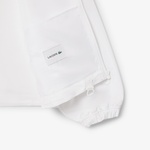 Lacoste Cropped Up Zip Kadın Beyaz Hoodie