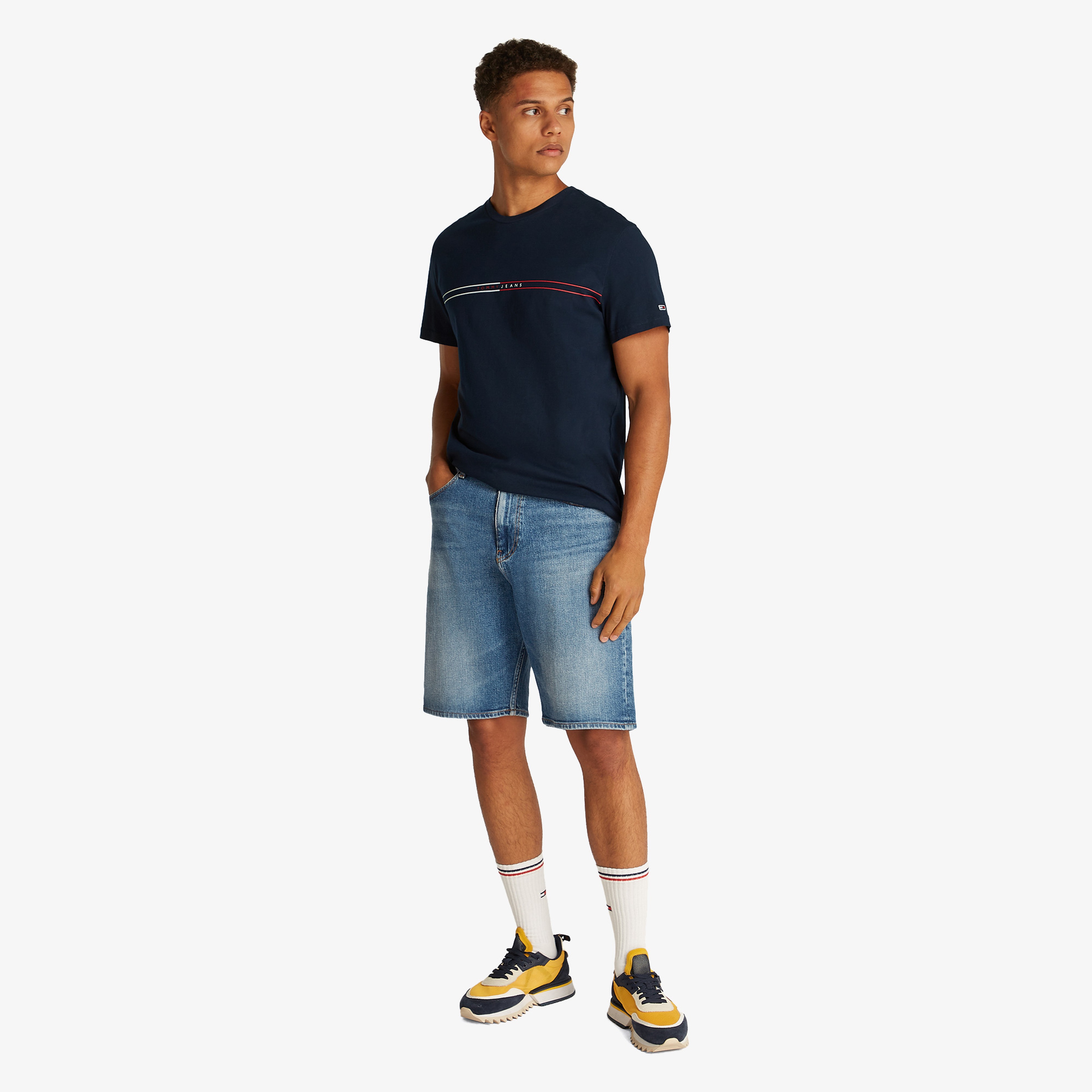 Tommy Hilfiger Erkek Mavi T-Shirt