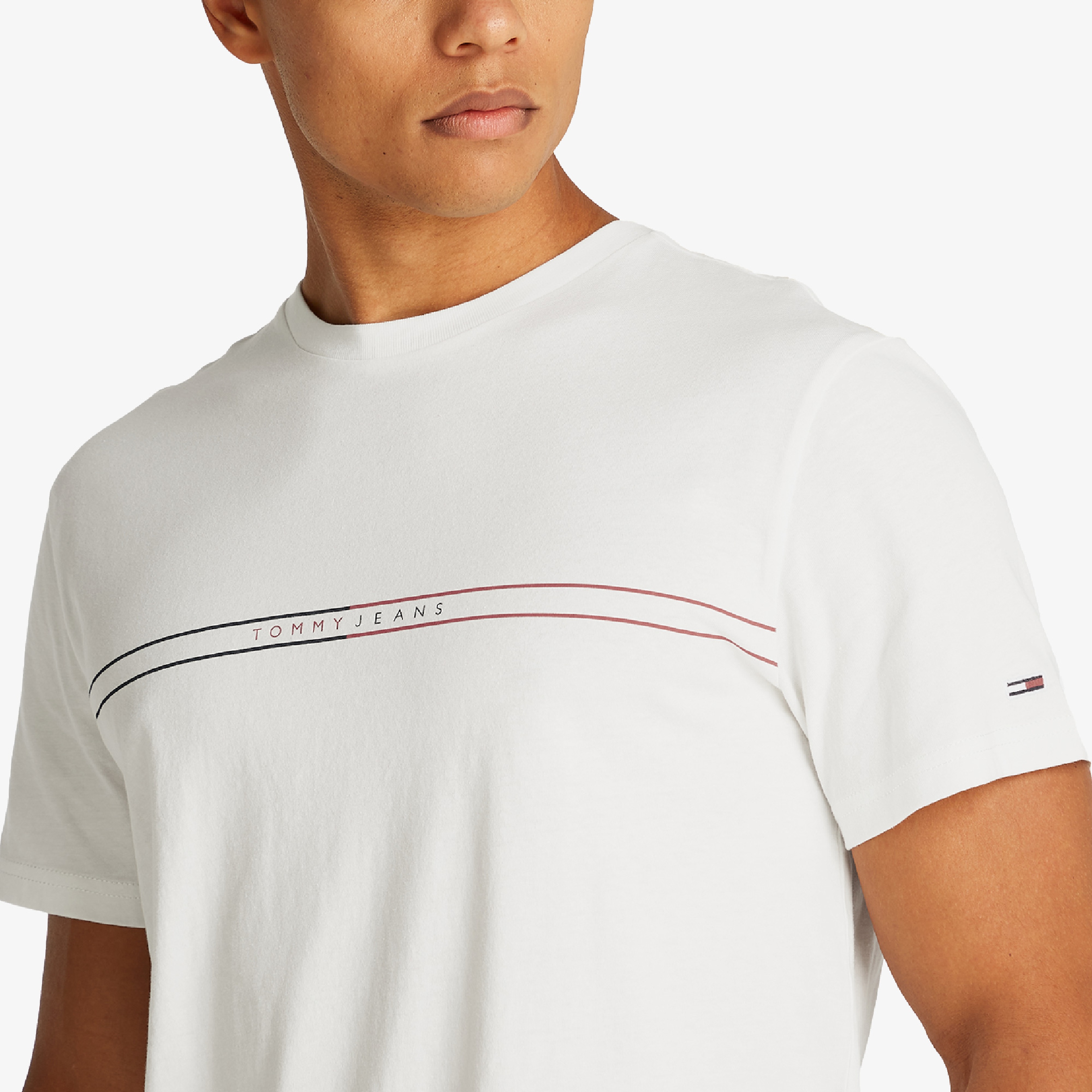 Tommy Hilfiger Erkek Beyaz T-Shirt