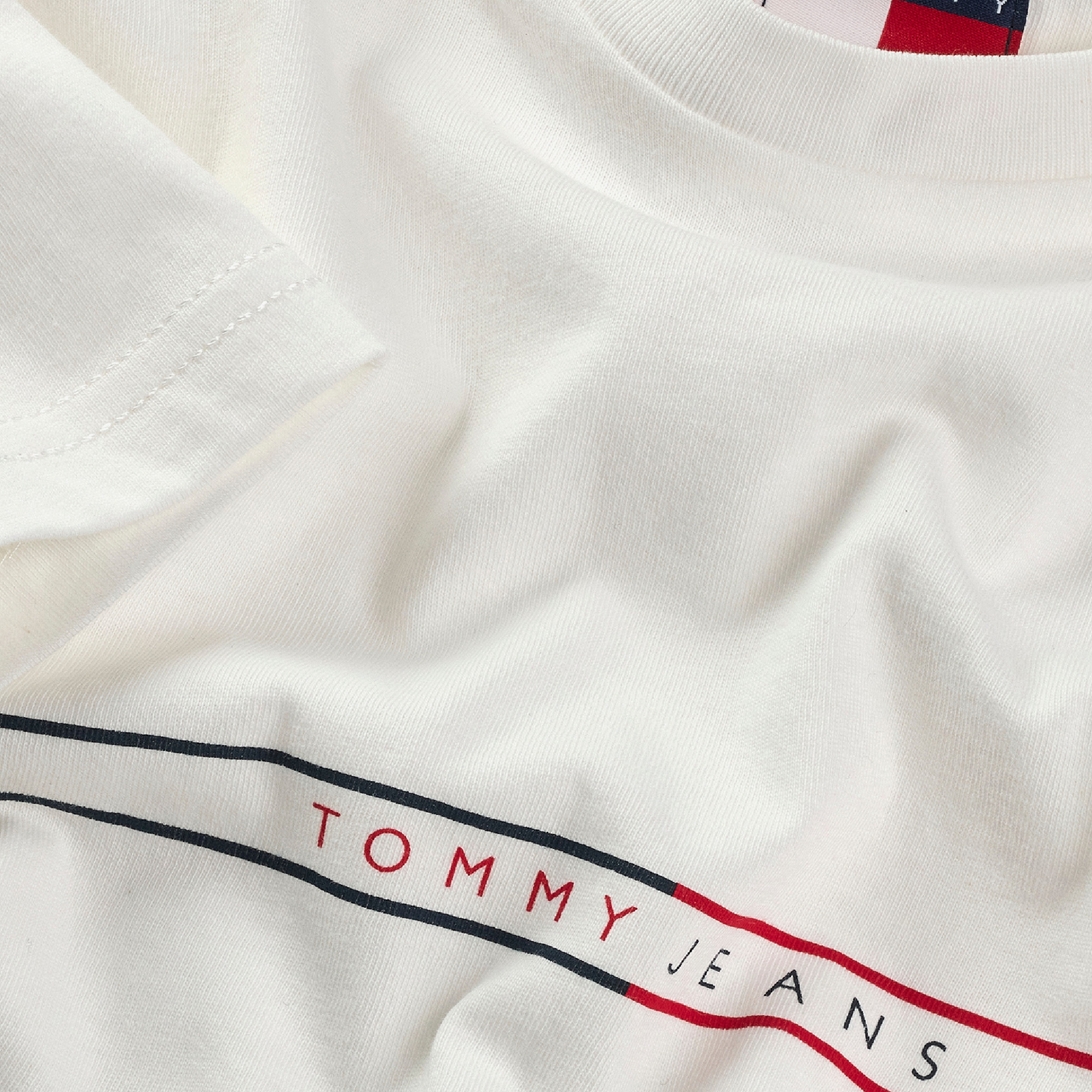 Tommy Hilfiger Erkek Beyaz T-Shirt