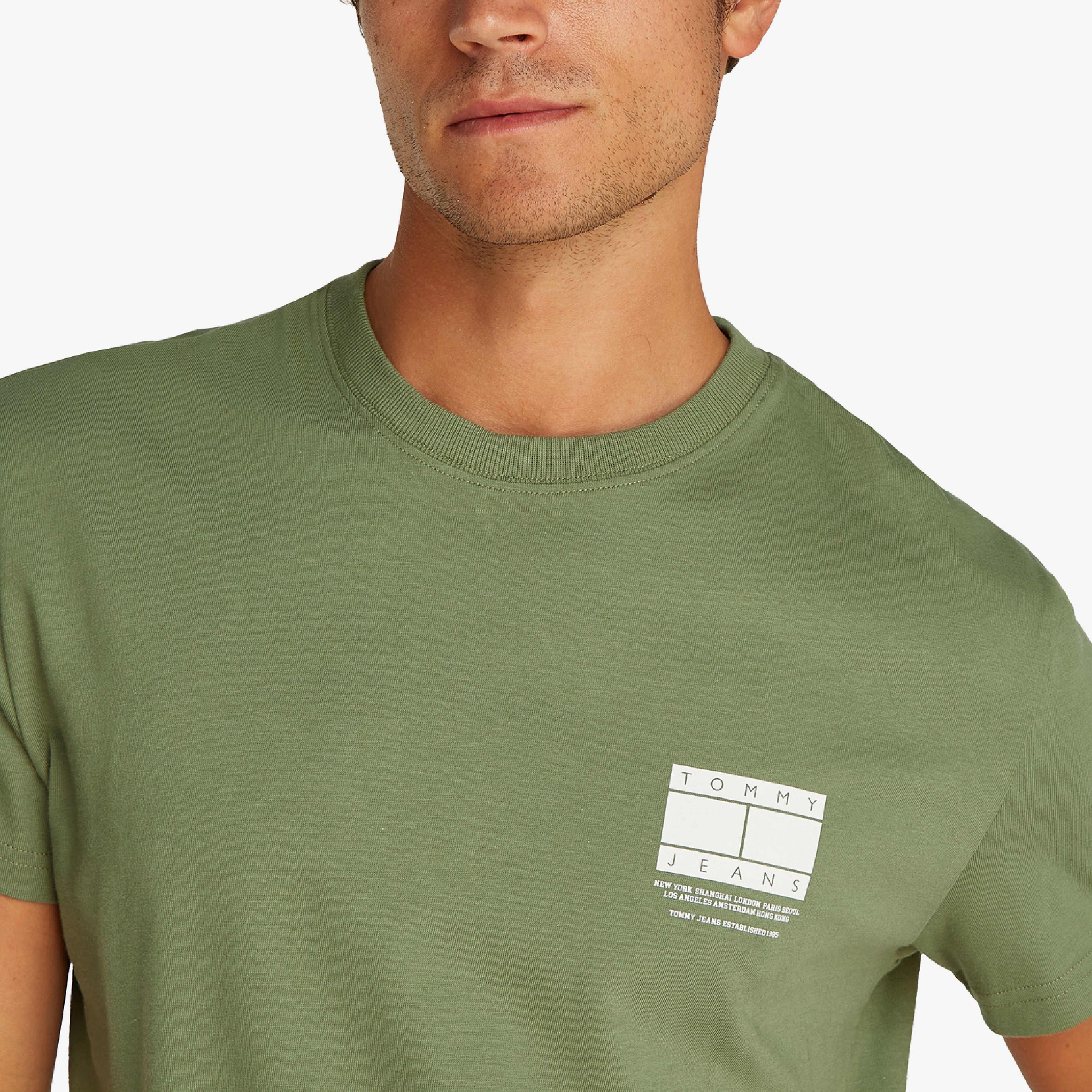 Tommy Hilfiger Erkek Yeşil T-Shirt