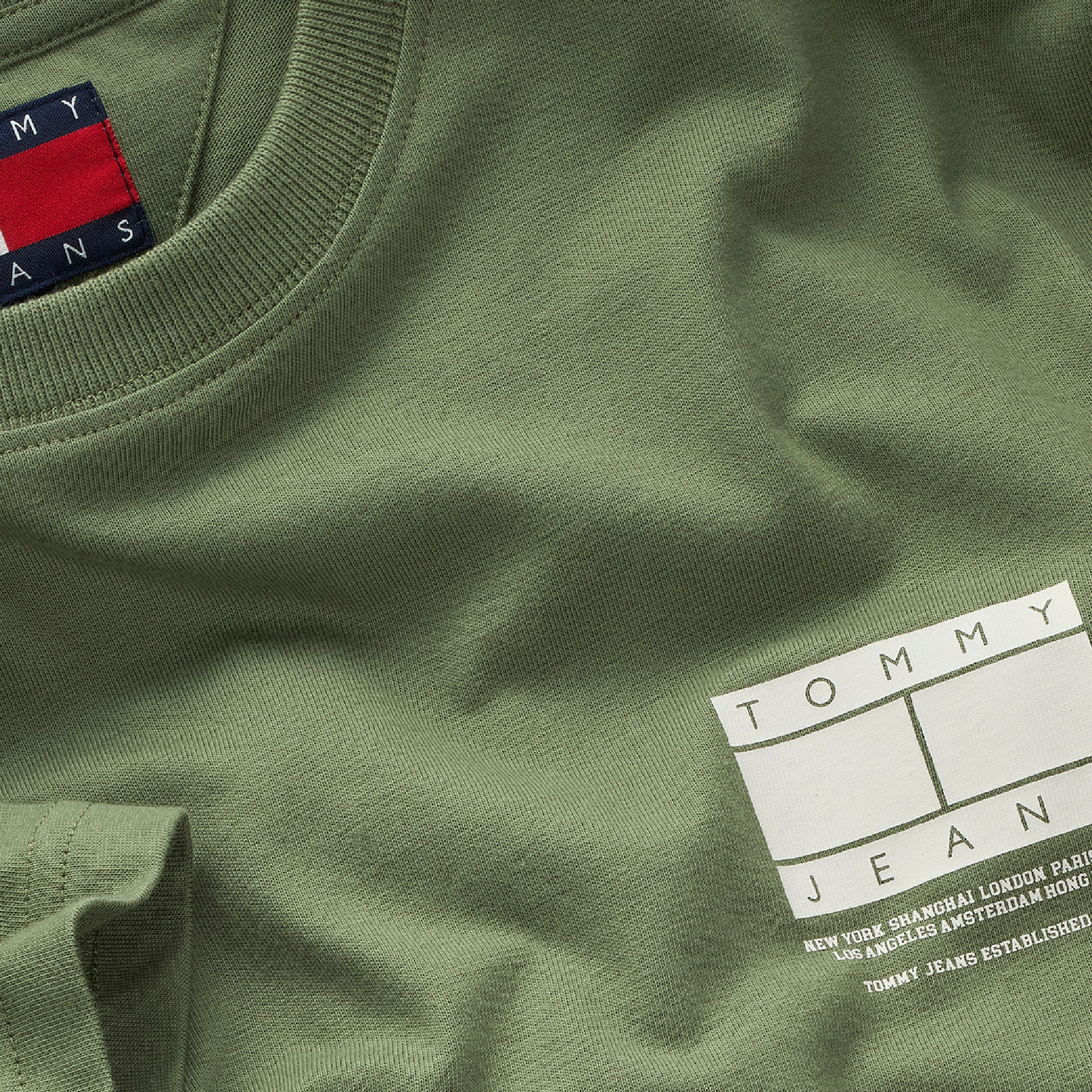 Tommy Hilfiger Erkek Yeşil T-Shirt