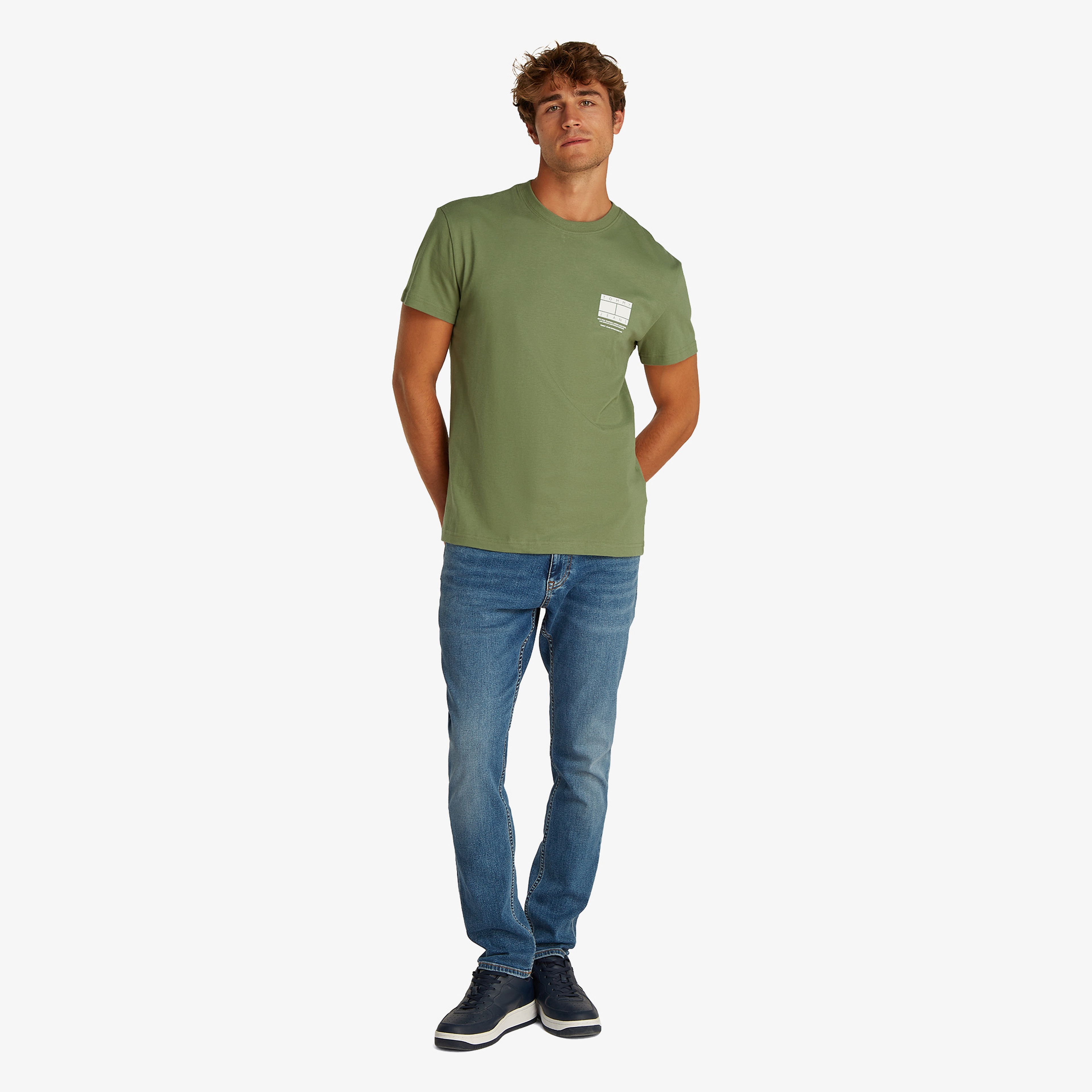 Tommy Hilfiger Erkek Yeşil T-Shirt
