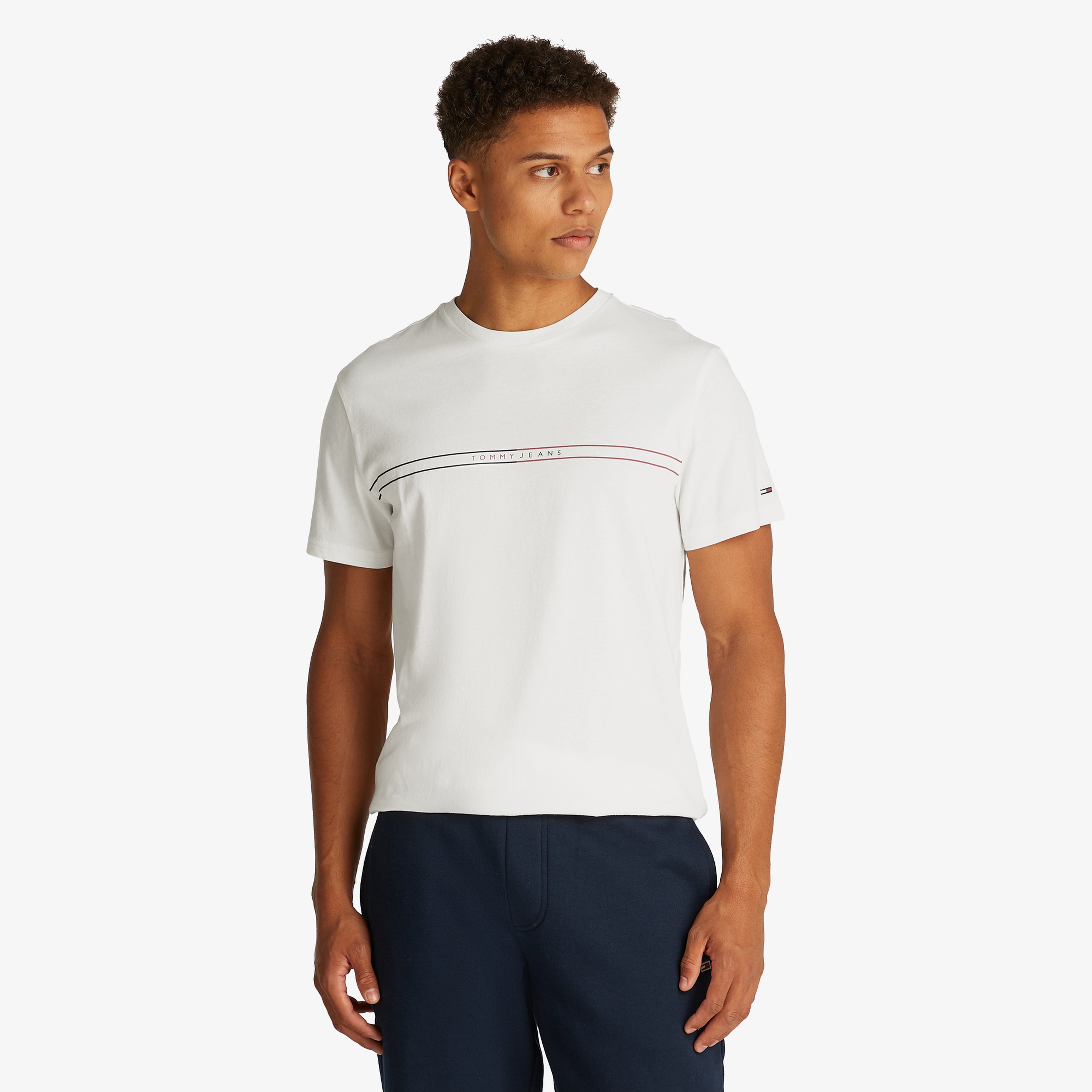 Tommy Hilfiger Erkek Beyaz T-Shirt