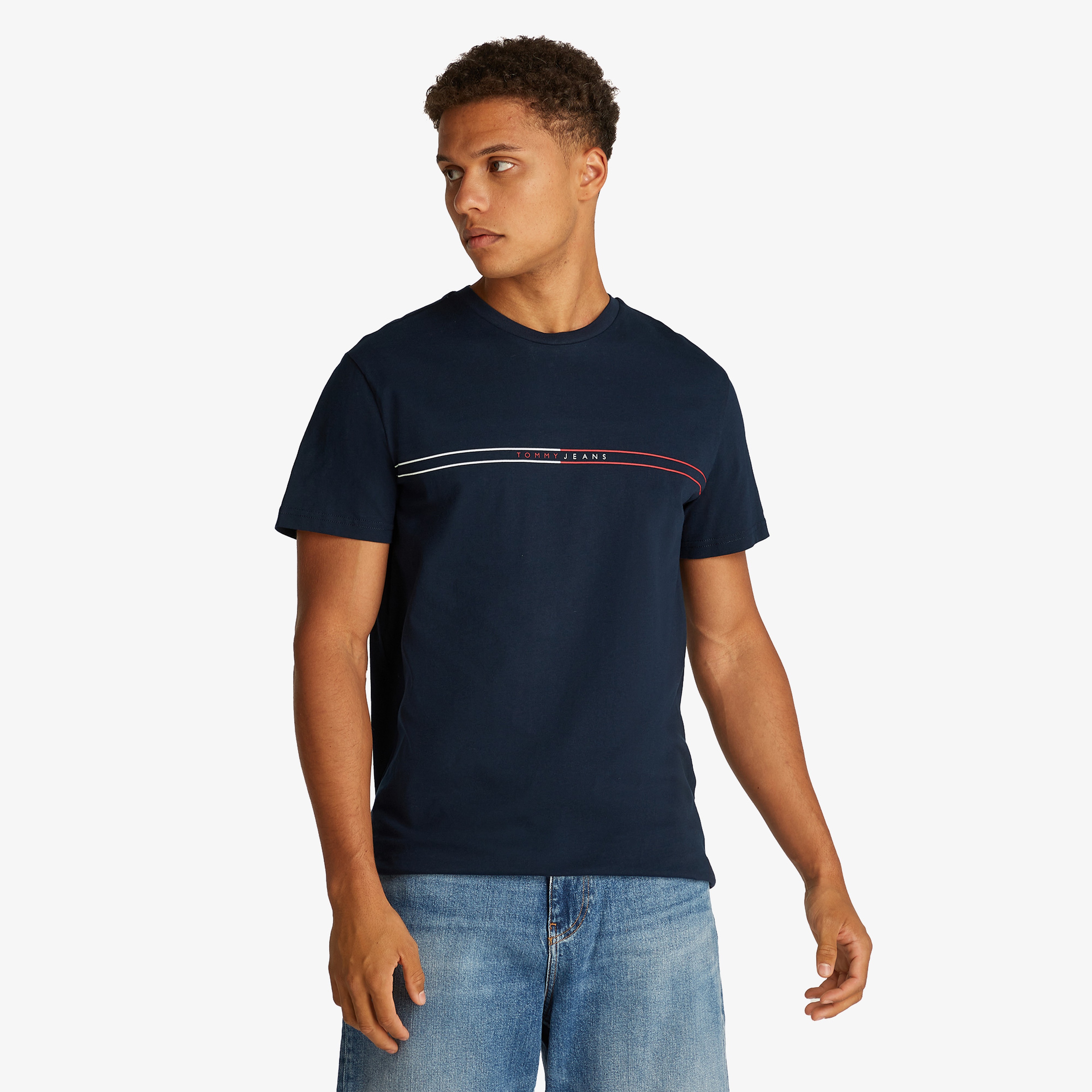Tommy Hilfiger Erkek Mavi T-Shirt