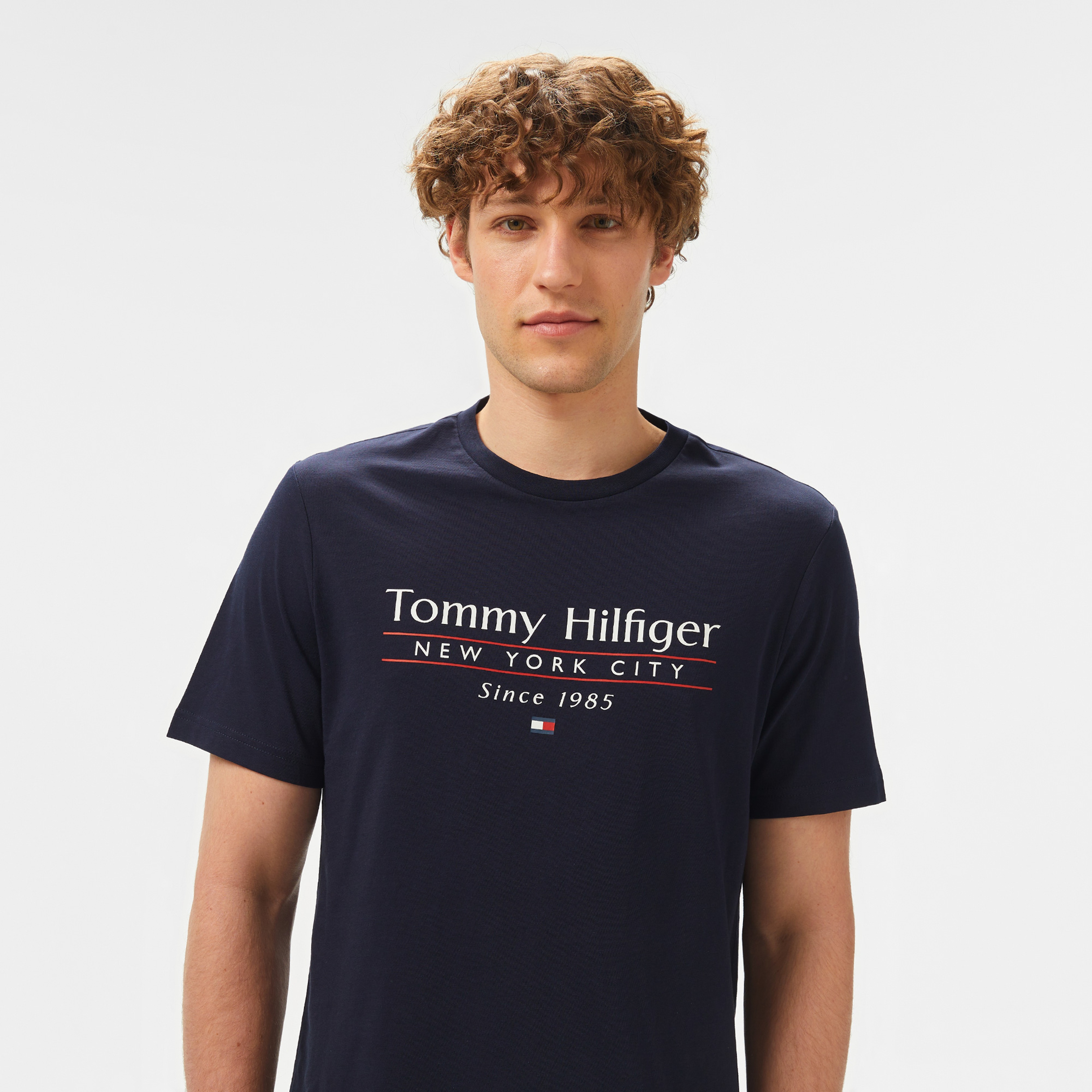 Tommy Hilfiger Erkek Mavi T-Shirt