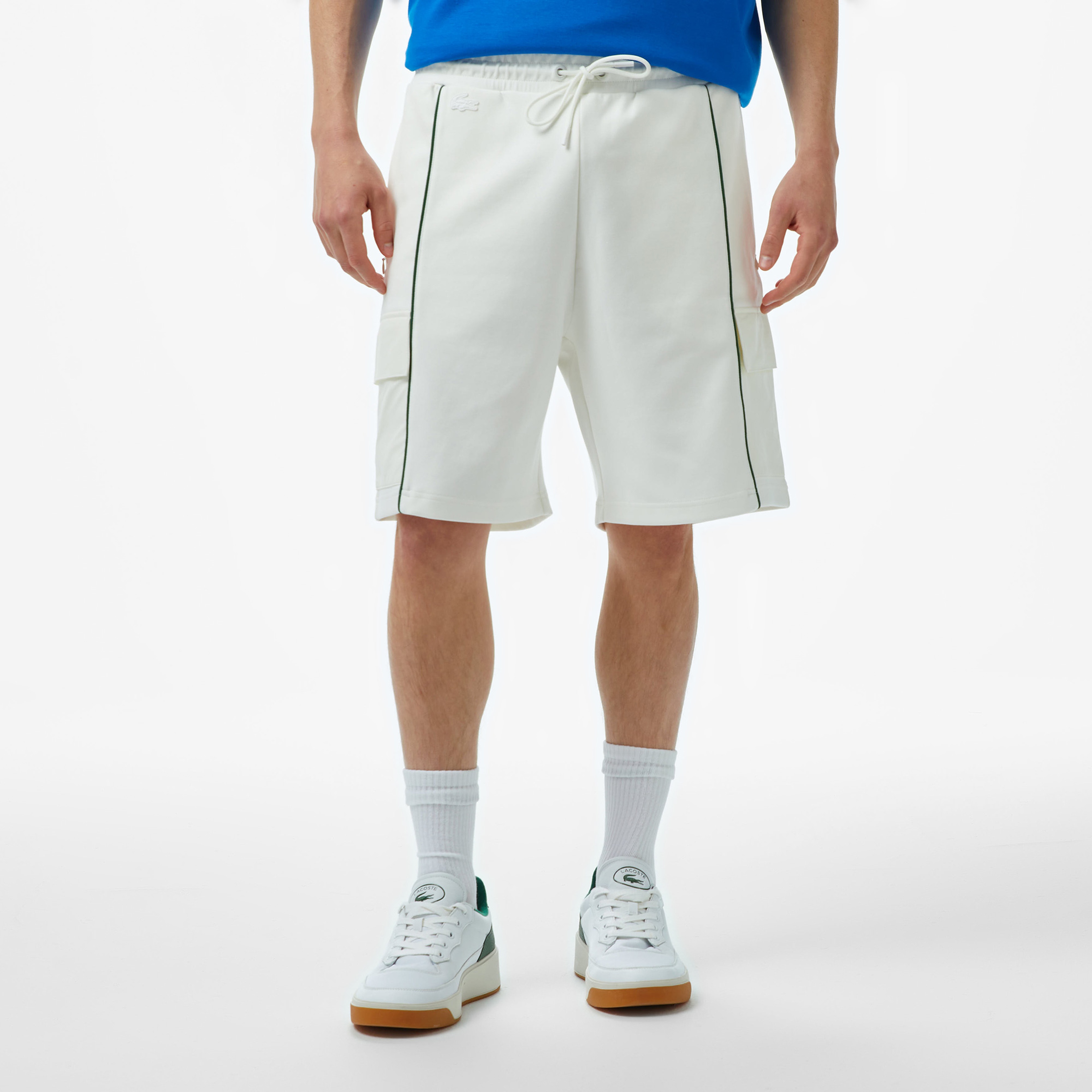 Lacoste House of SuperStep x Lacoste Erkek Beyaz Şort