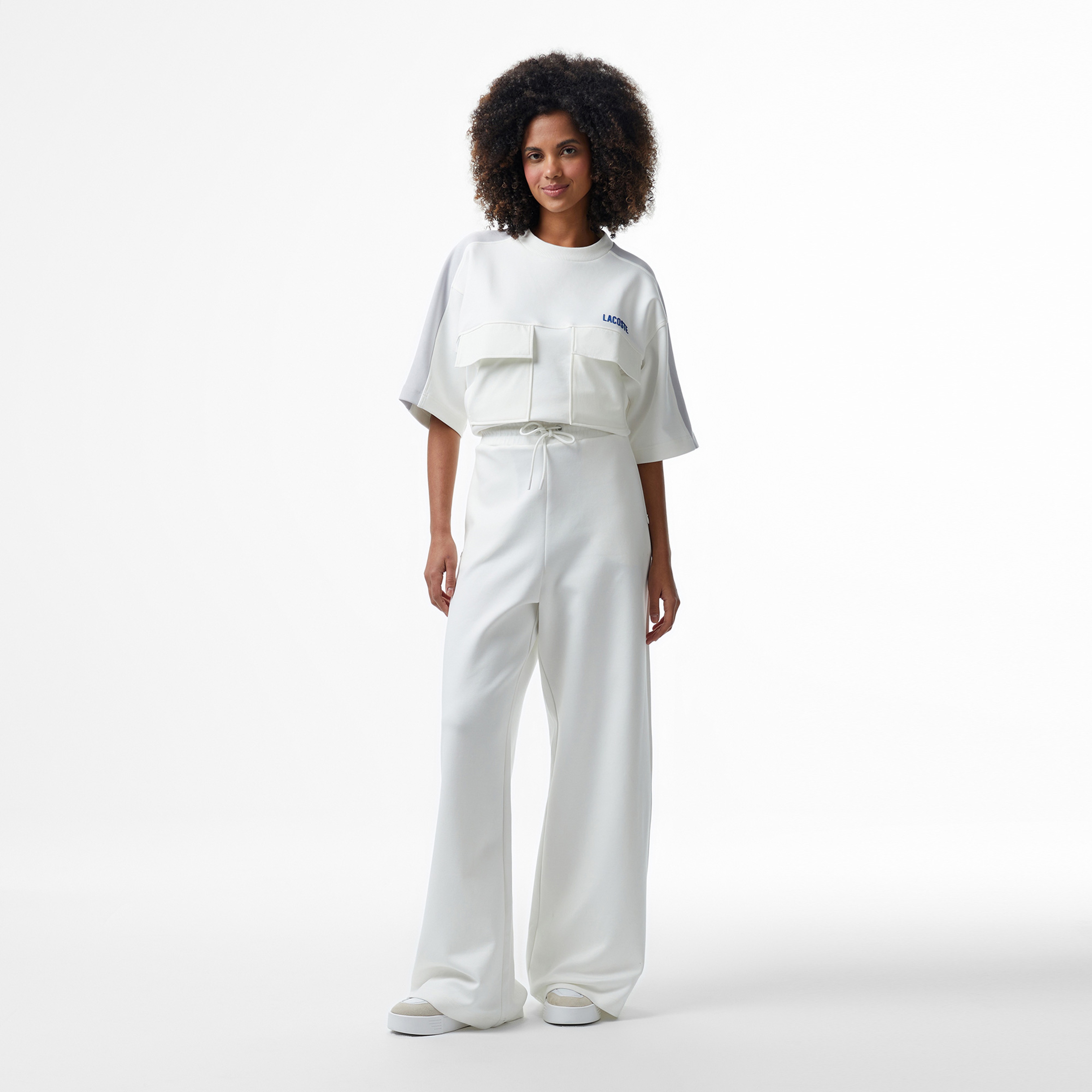 Lacoste House of SuperStep x Lacoste Kadın Beyaz Eşofman Altı