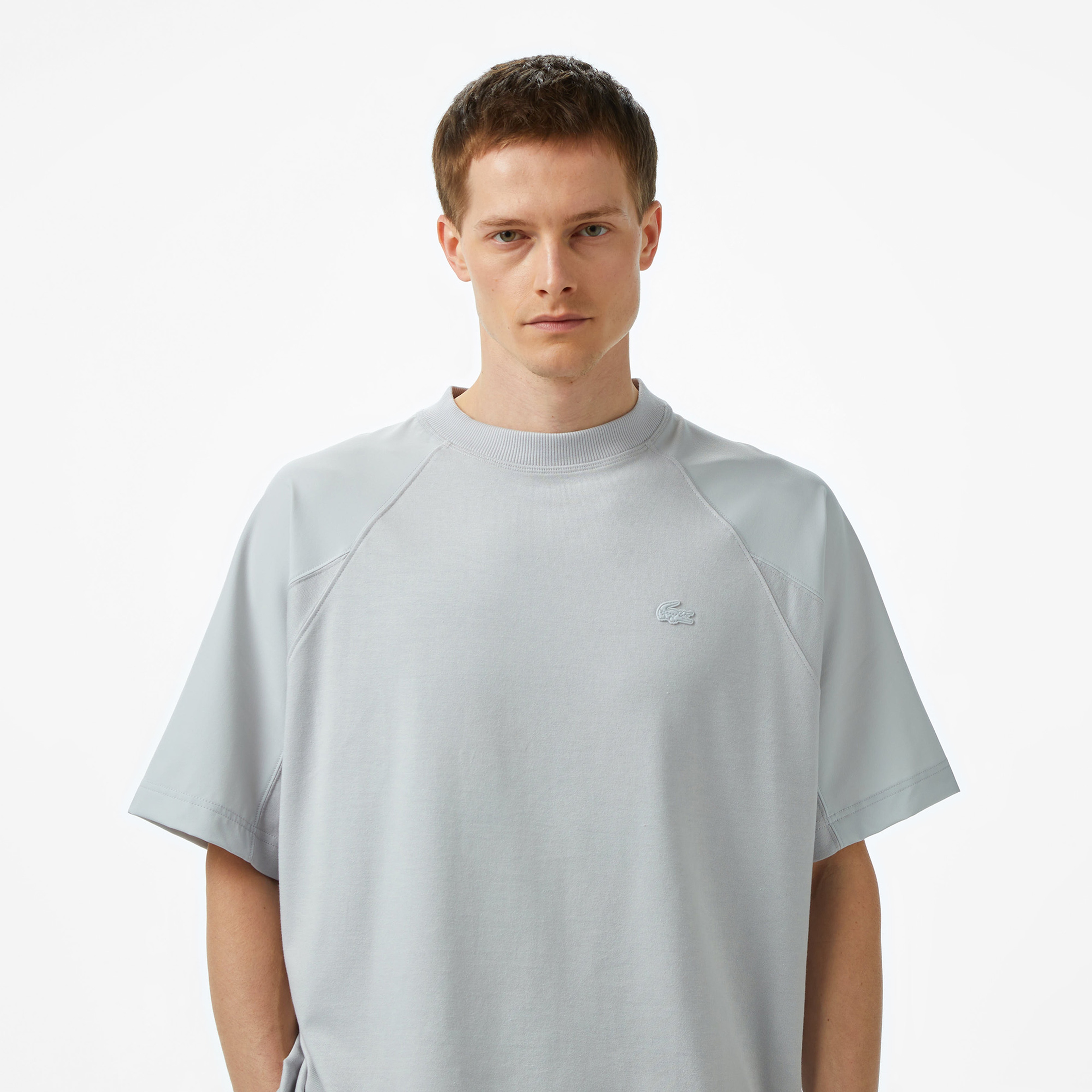 Lacoste House of SuperStep x Lacoste Erkek Gri T-Shirt