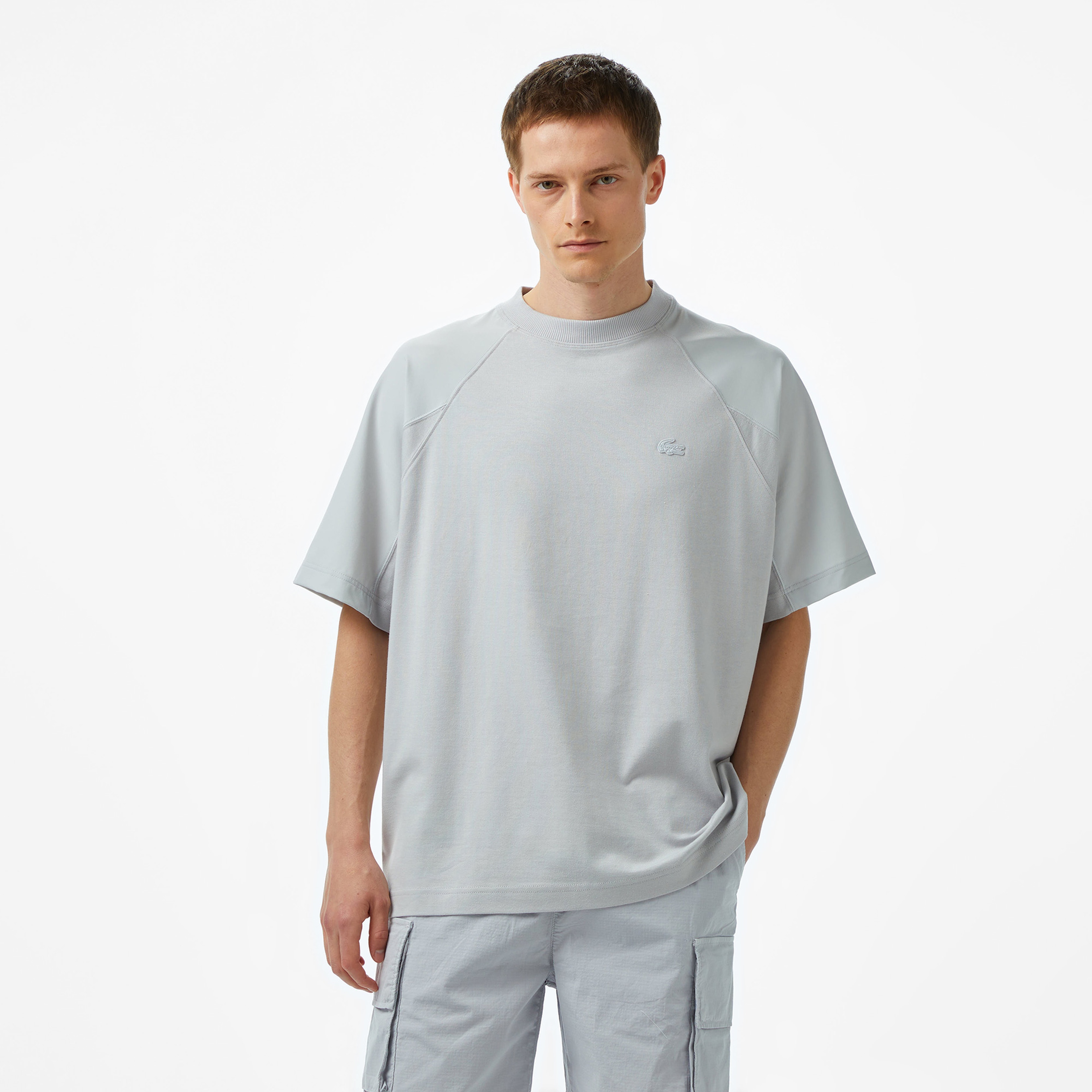 Lacoste House of SuperStep x Lacoste Erkek Gri T-Shirt