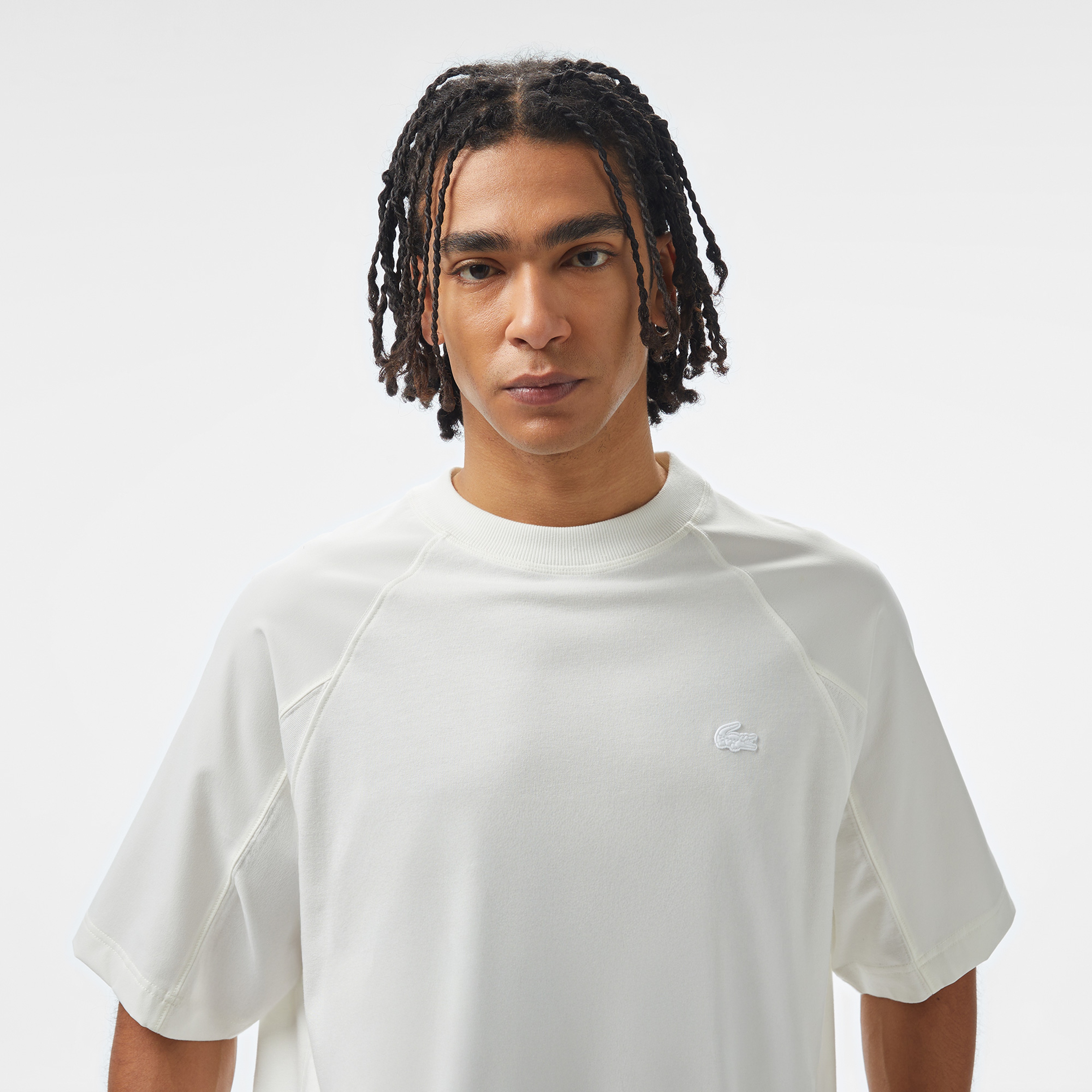 Lacoste House of SuperStep x Lacoste Erkek Beyaz T-Shirt