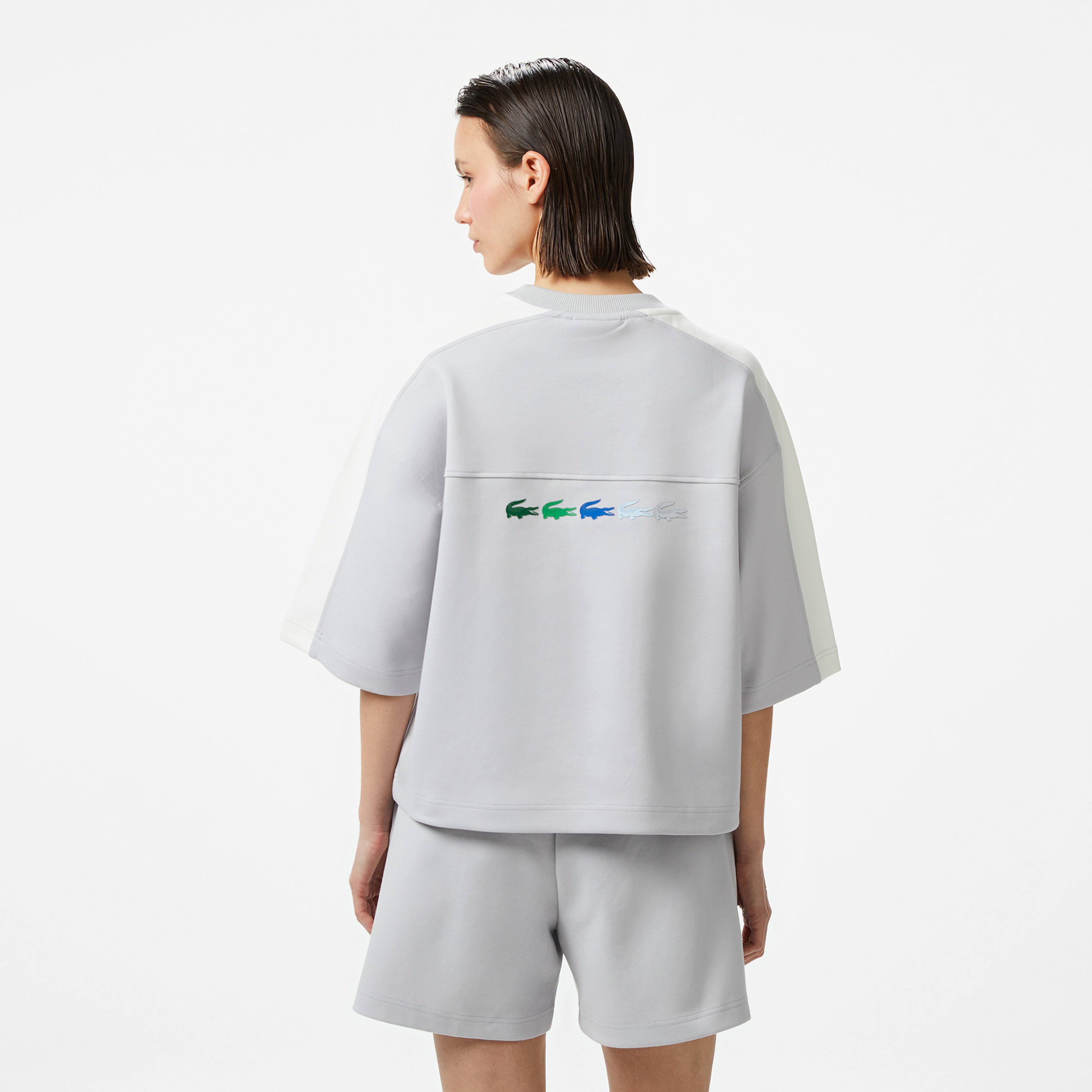 Lacoste House of SuperStep x Lacoste Kadın Gri Sweatshirt