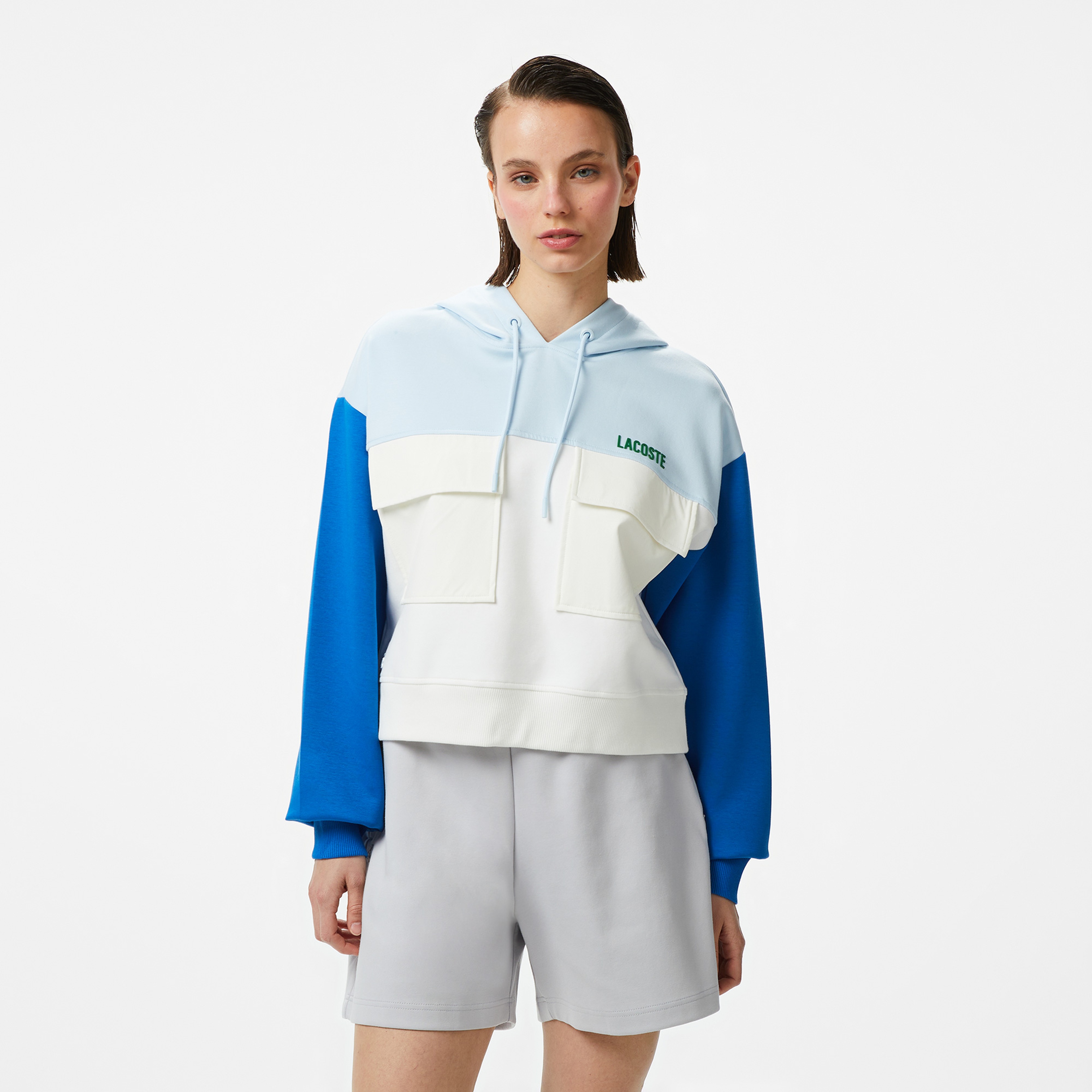 Lacoste House of SuperStep x Lacoste Kadın Beyaz Sweatshirt