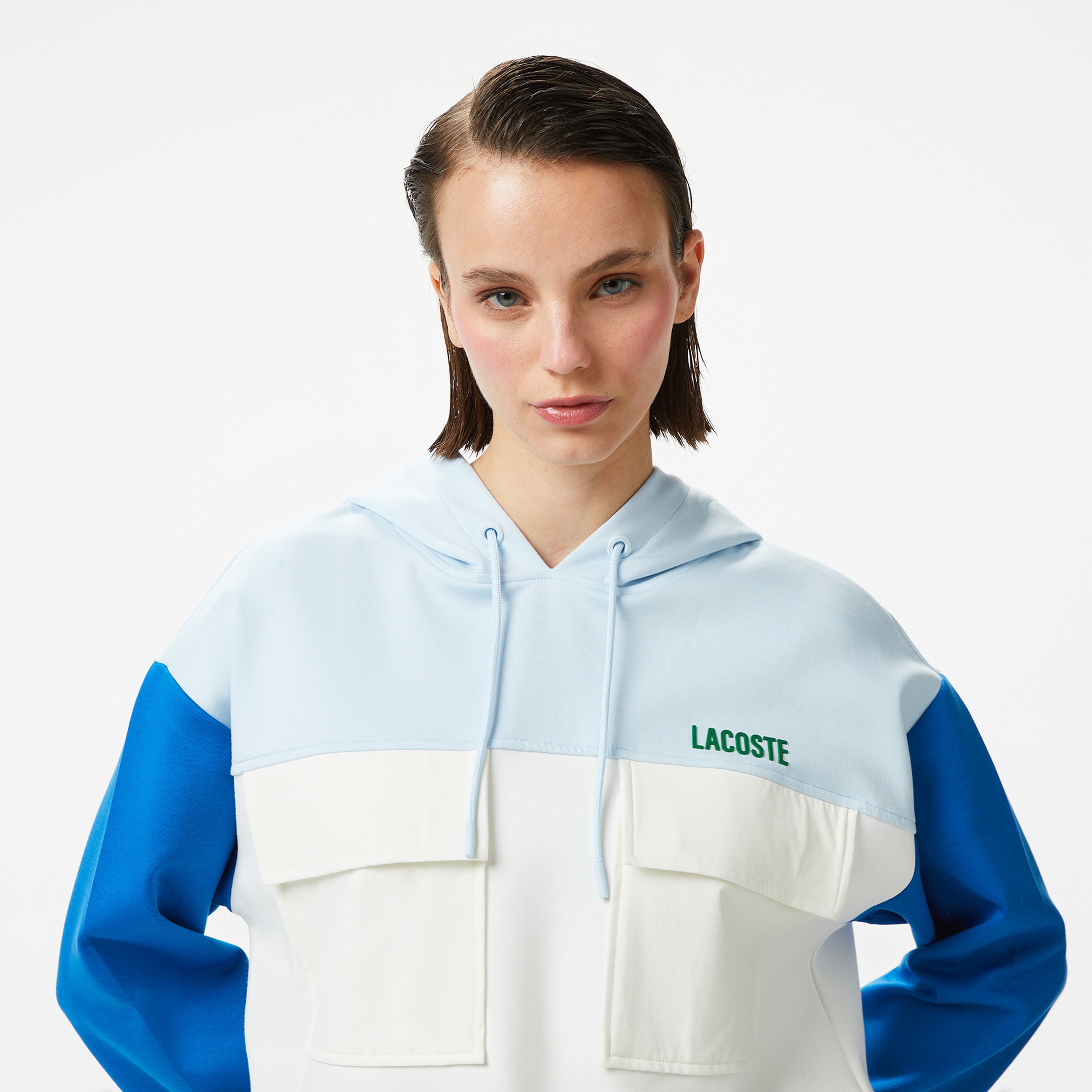 Lacoste House of SuperStep x Lacoste Kadın Beyaz Sweatshirt