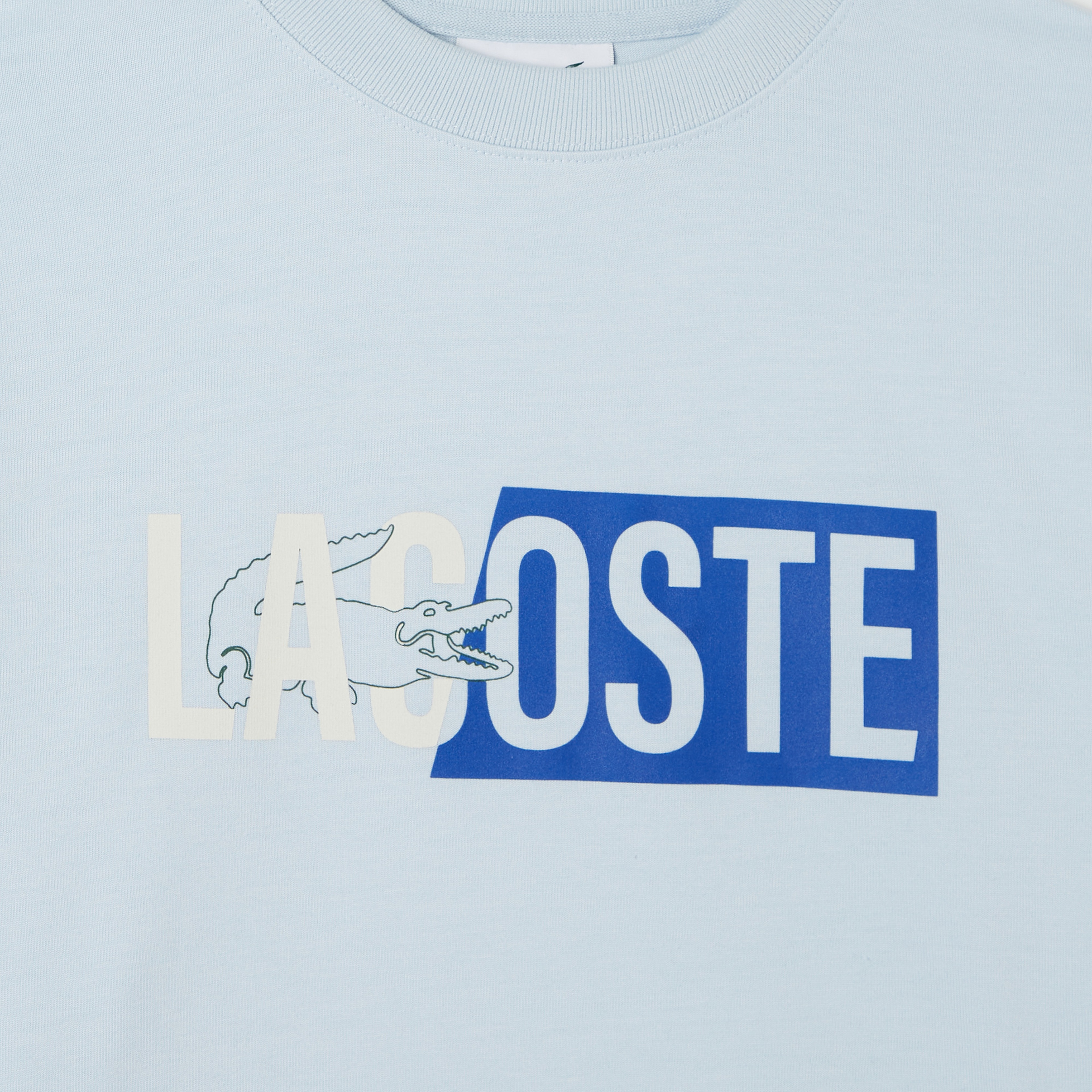 Lacoste House of SuperStep x Lacoste Kadın Mavi T-Shirt