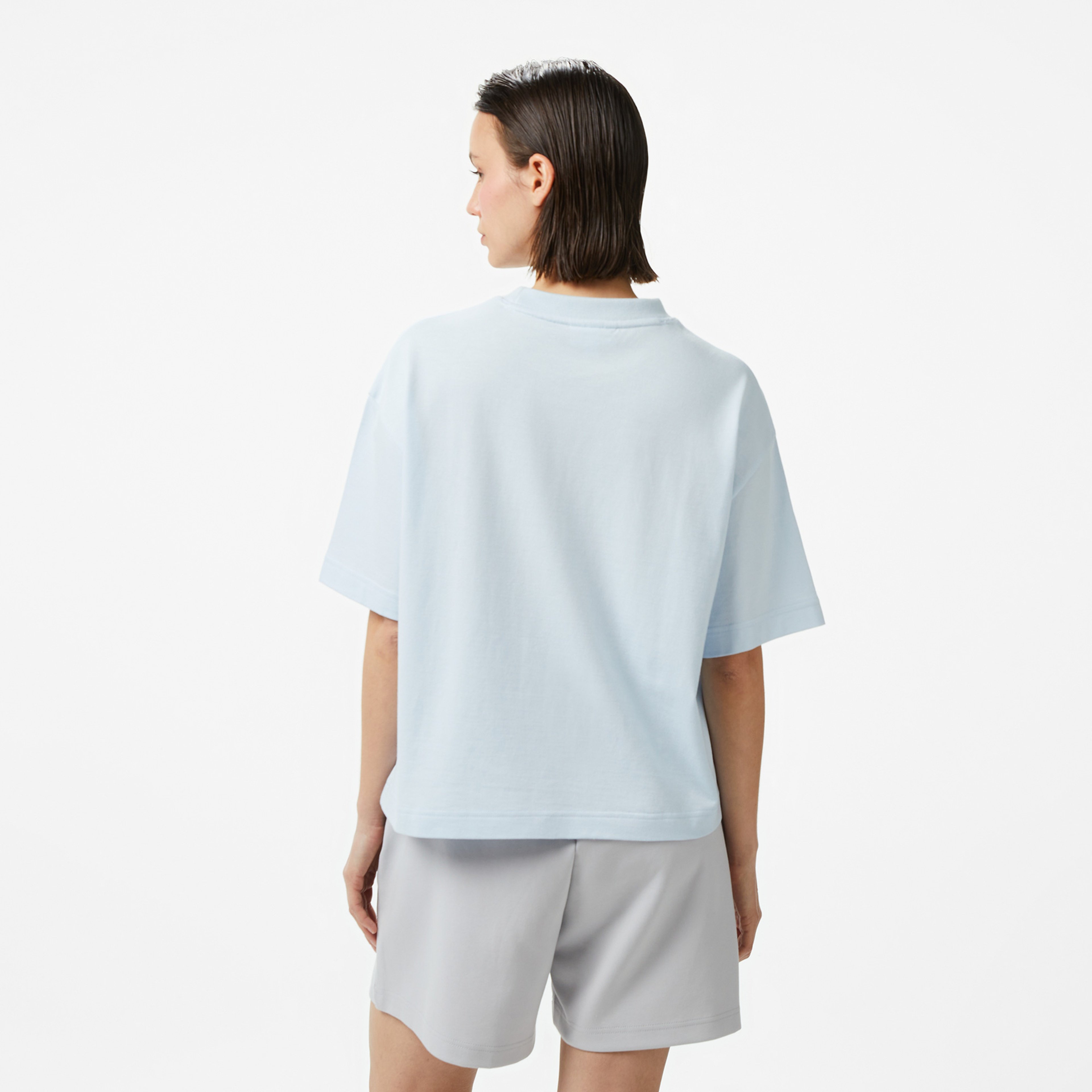 Lacoste House of SuperStep x Lacoste Kadın Mavi T-Shirt