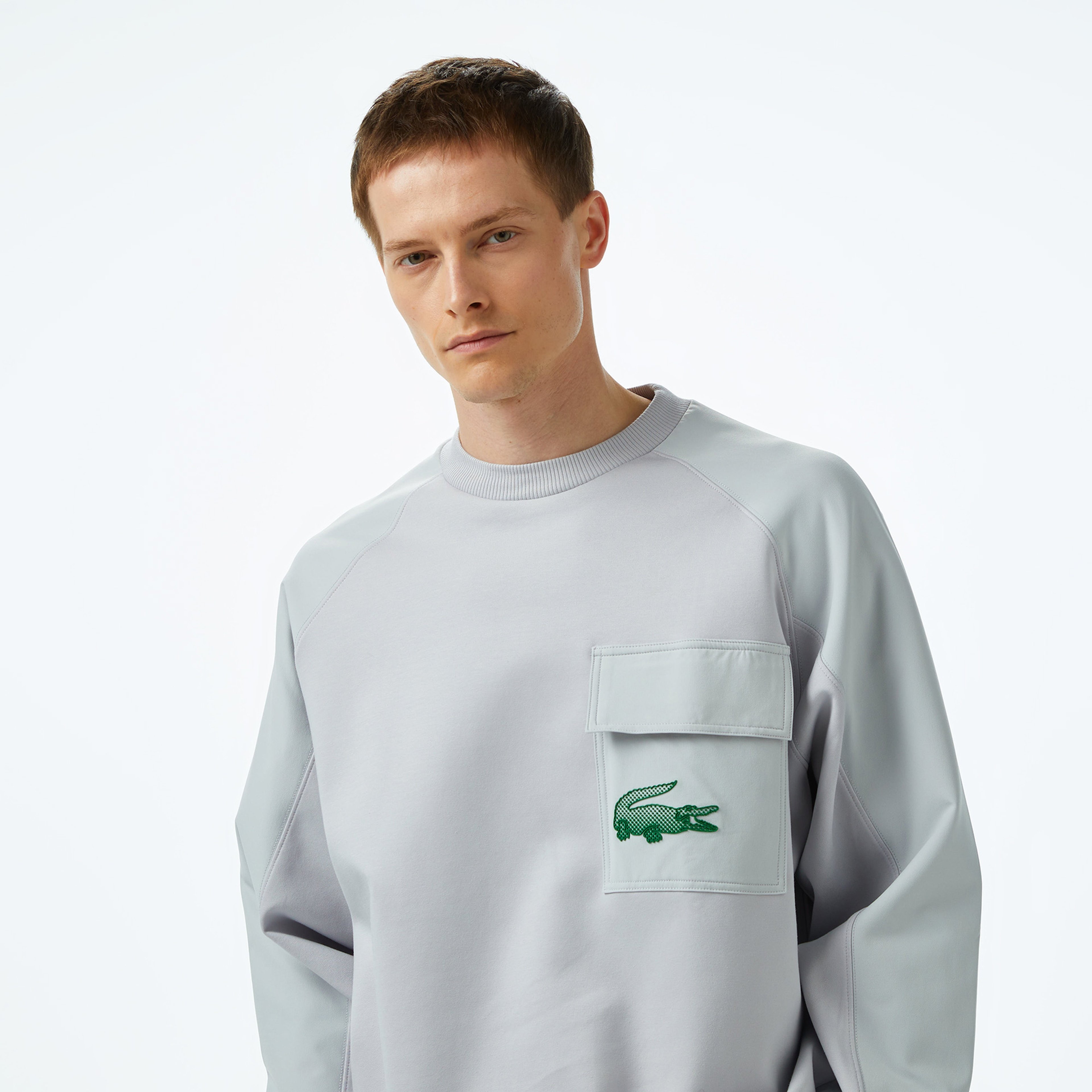 Lacoste House of SuperStep x Lacoste Erkek Gri Sweatshirt