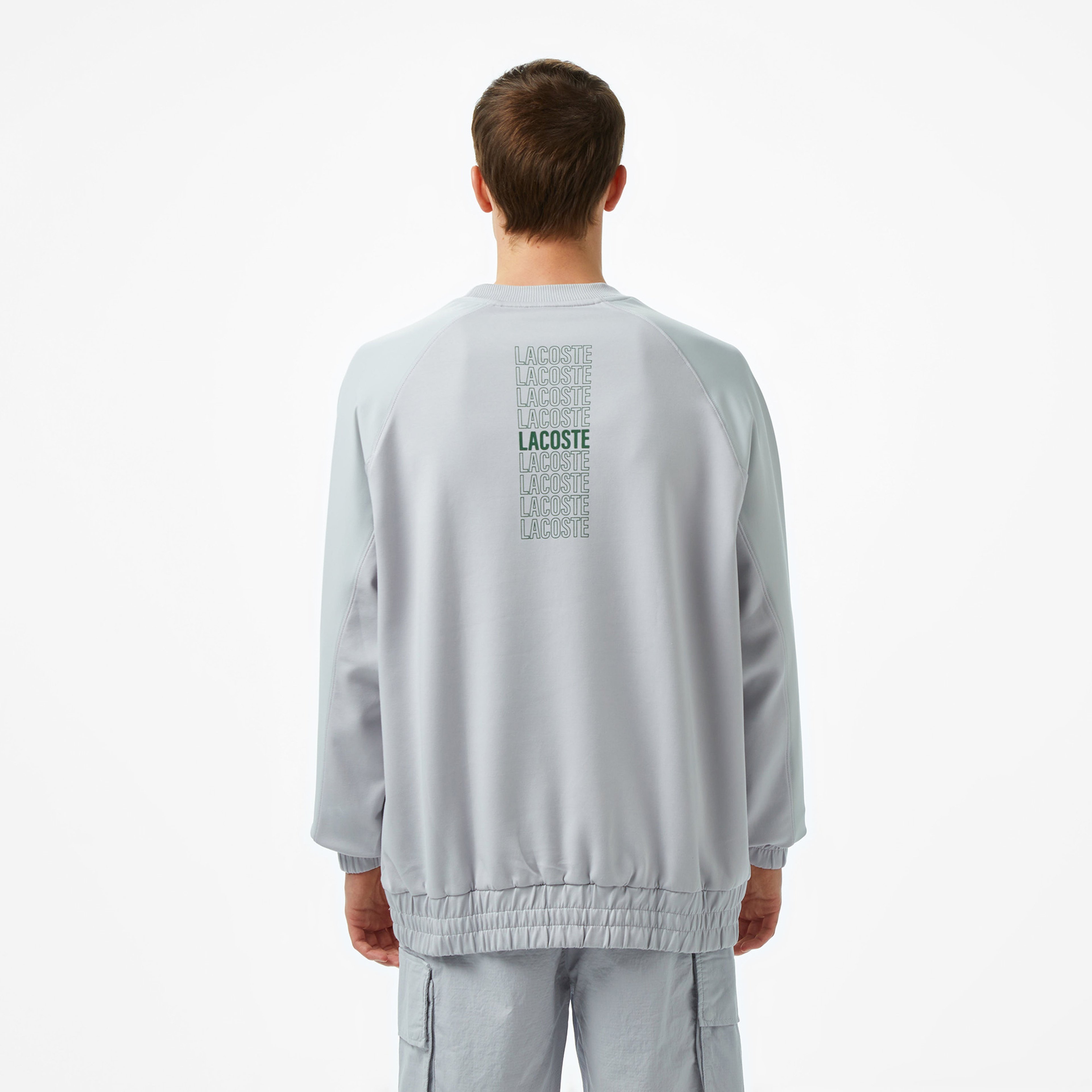 Lacoste House of SuperStep x Lacoste Erkek Gri Sweatshirt