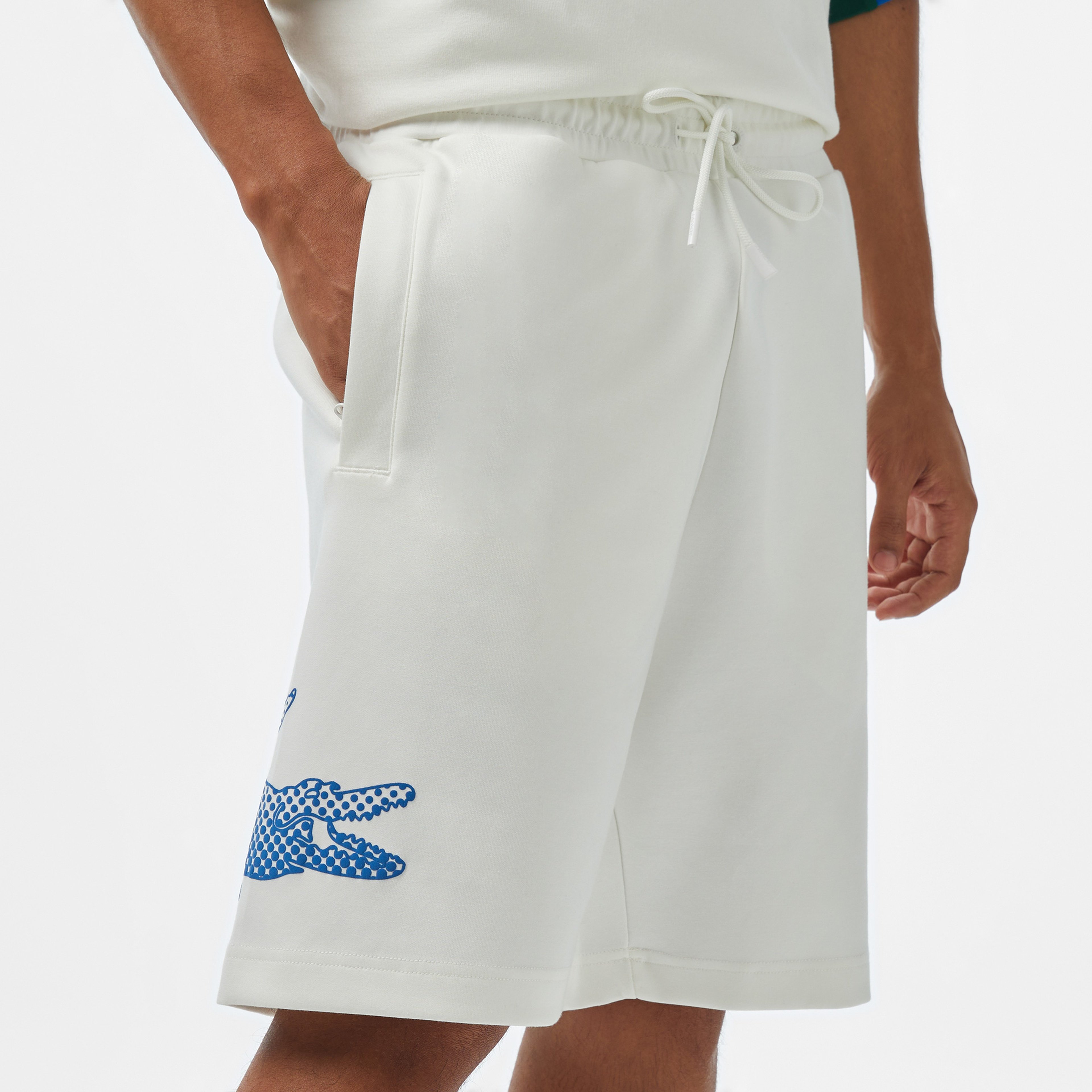 Lacoste House of SuperStep x Lacoste Erkek Beyaz Şort