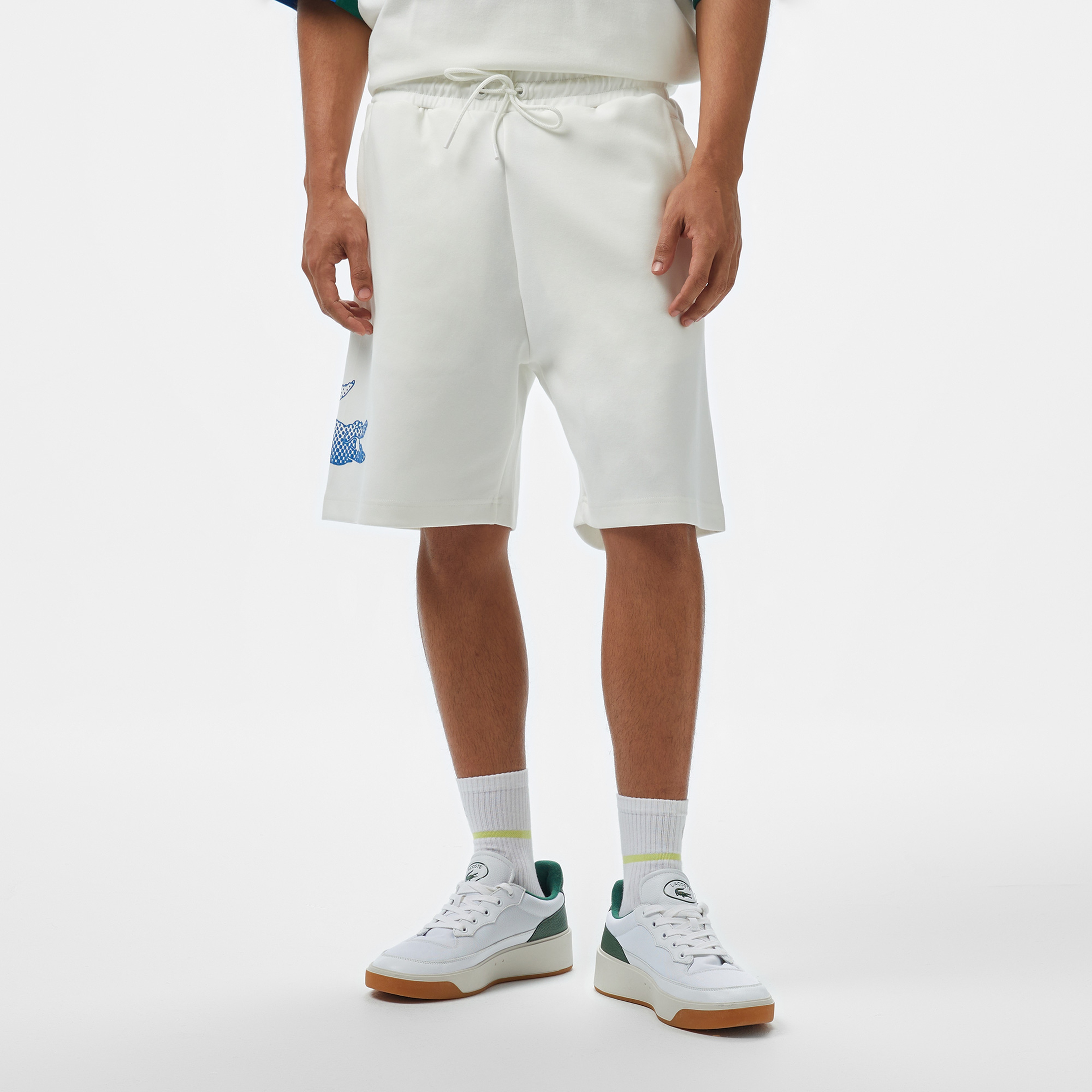 Lacoste House of SuperStep x Lacoste Erkek Beyaz Şort