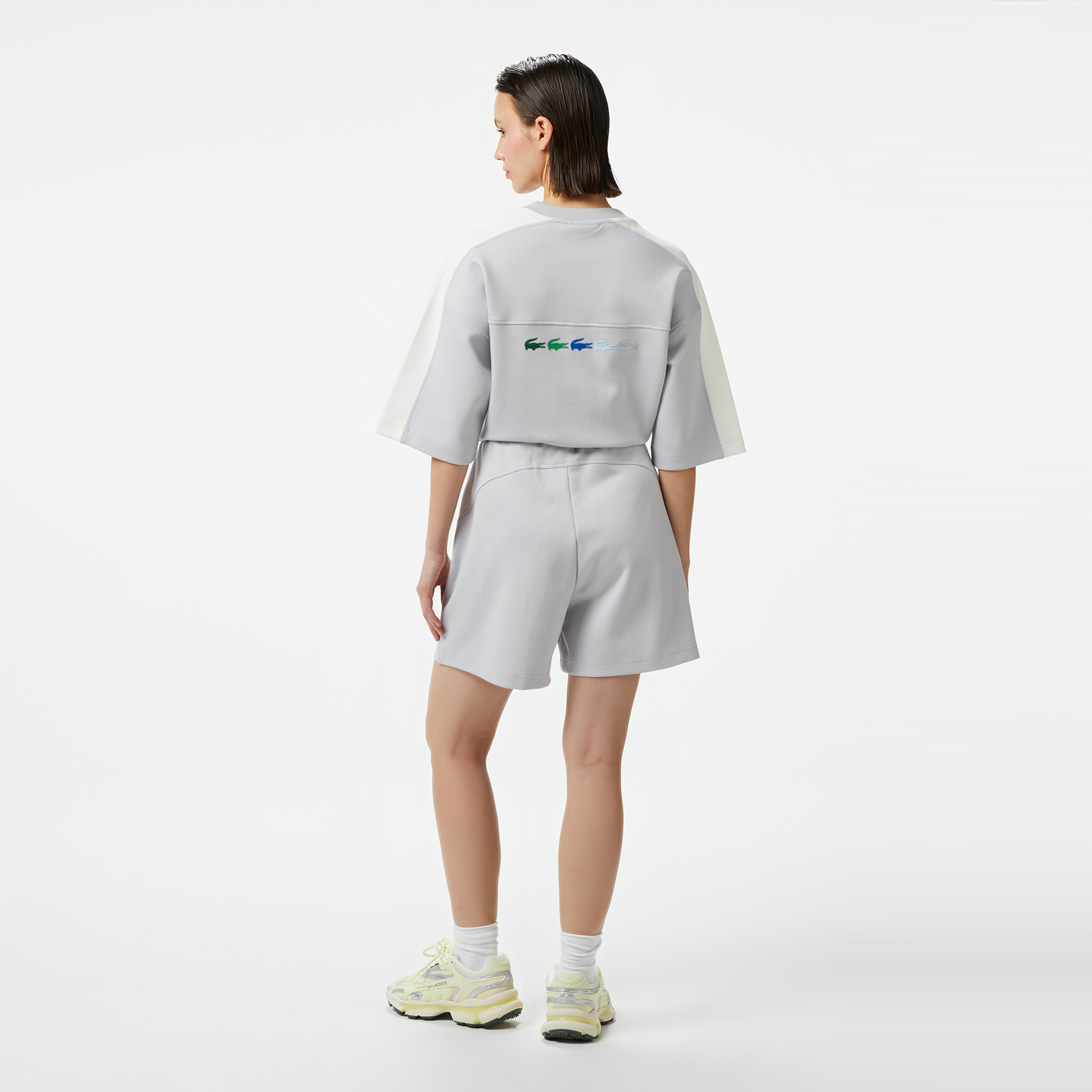 Lacoste House of SuperStep x Lacoste Kadın Gri Şort