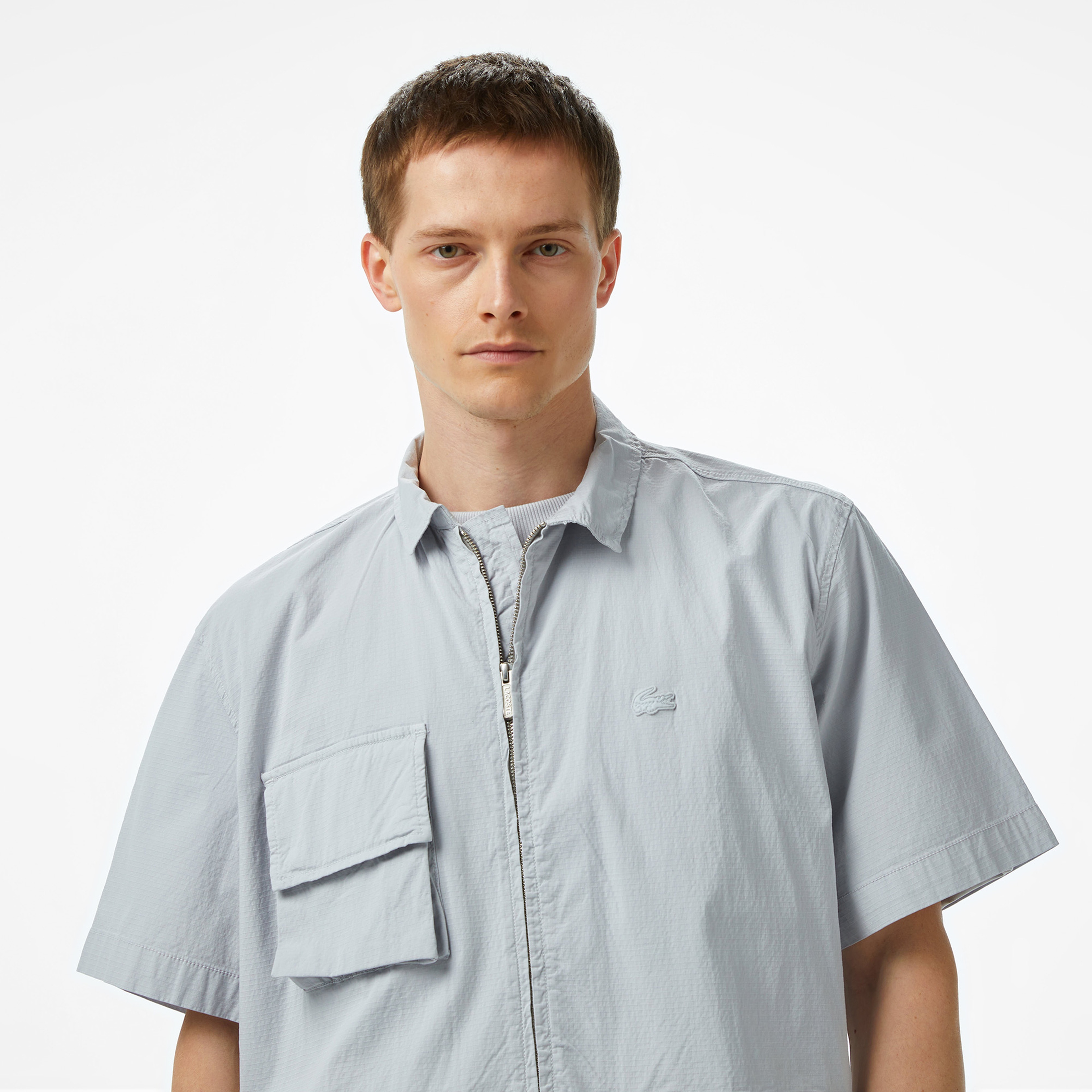 Lacoste House of SuperStep x Lacoste Erkek Gri Gömlek