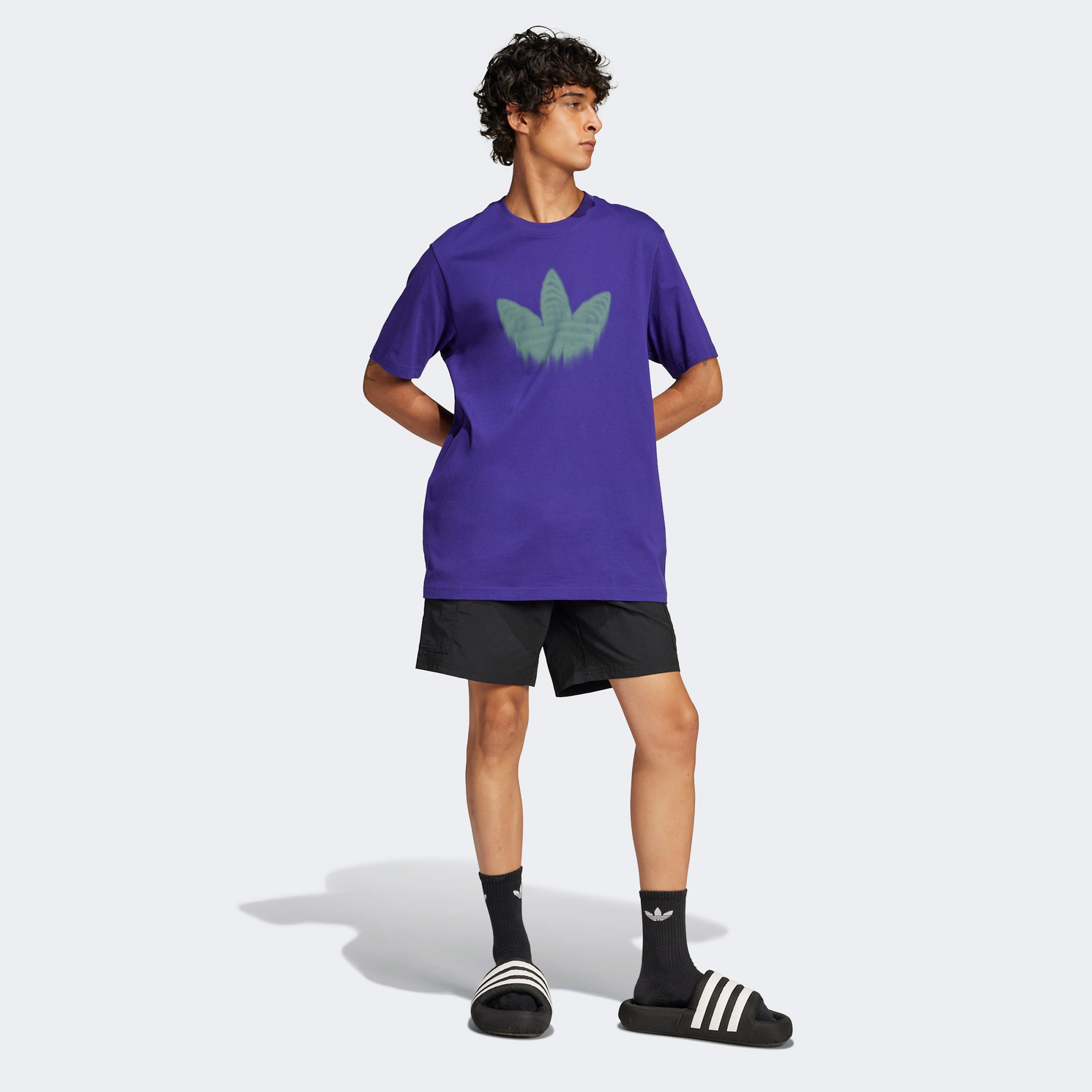 adidas Skeleton Tr Tee Erkek Mor T-Shirt