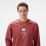 Nike Chicago Bulls Courtside Jordan NBA Fleece Crew Yaka Erkek Kırmızı Eşofman Üstü