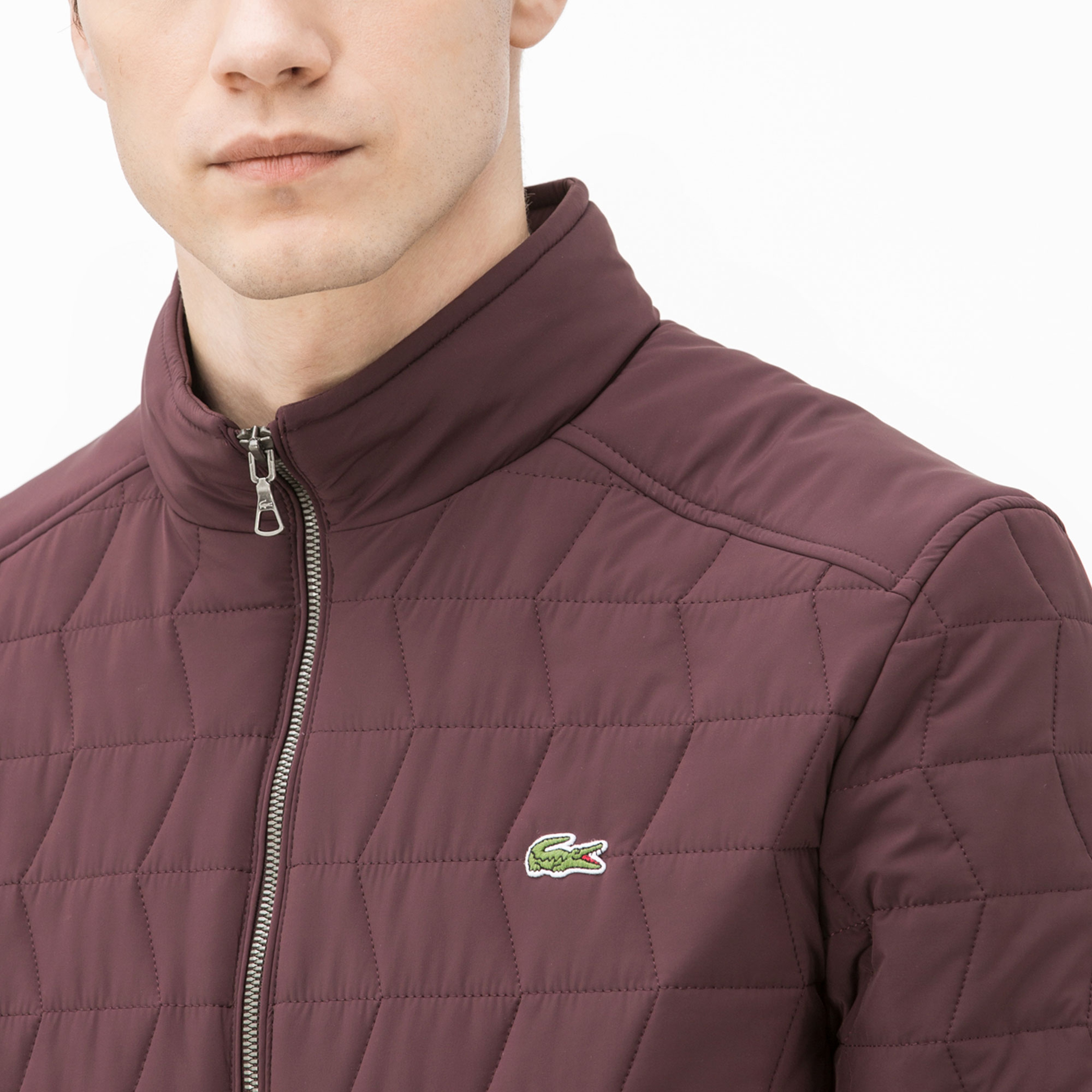 Lacoste Erkek Bordo Kapitone Mont