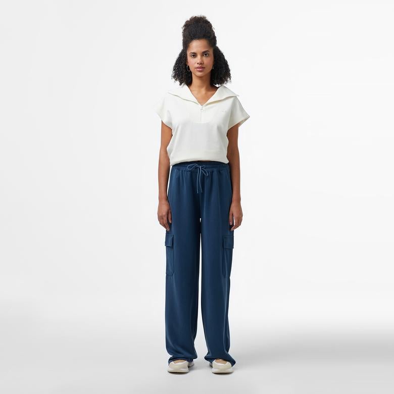 Kadın Relaxed Fit Koyu Mavi Eşofman Altı