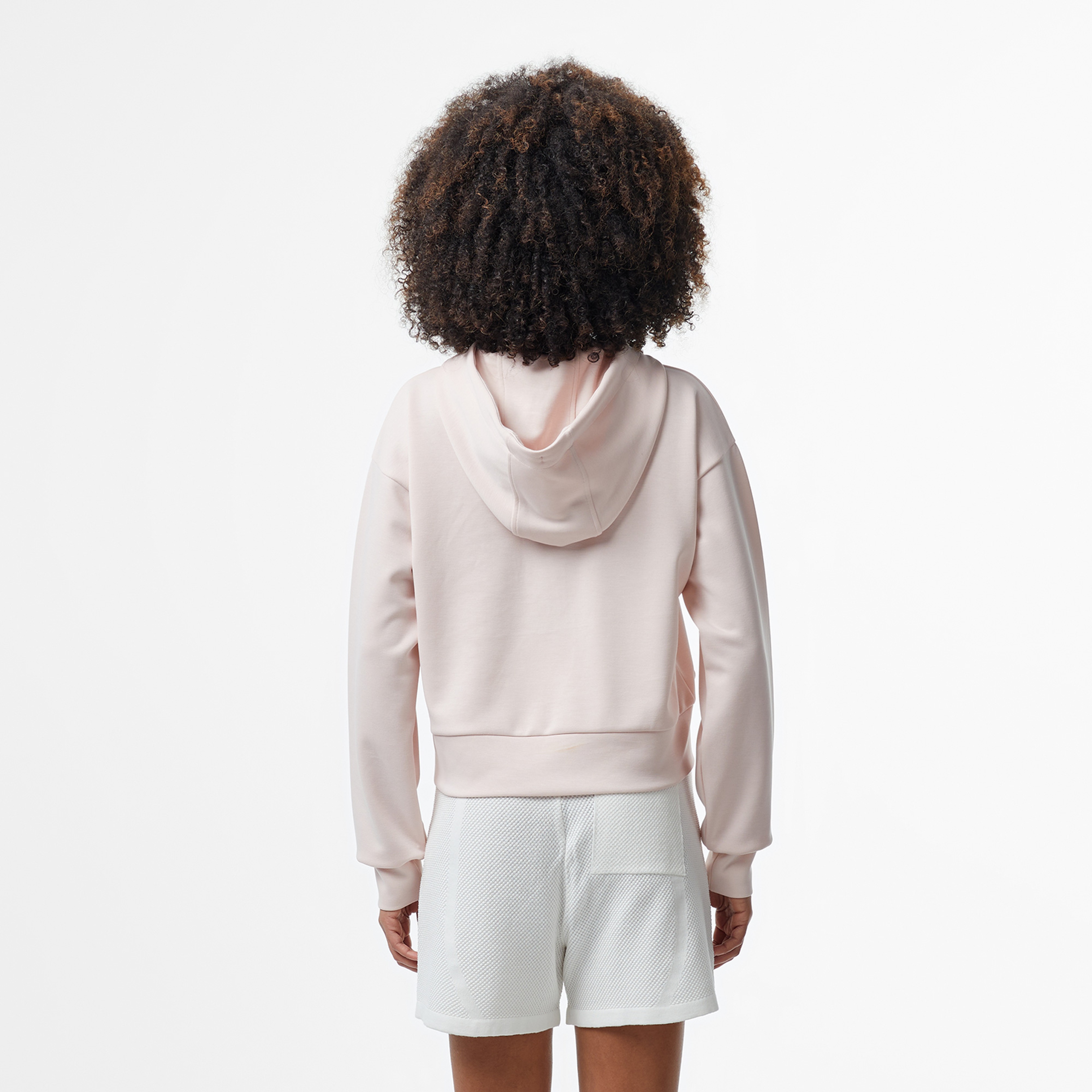 Kadın Relaxed Fit Kapüşonlu Baskılı Açık Pembe Sweatshirt