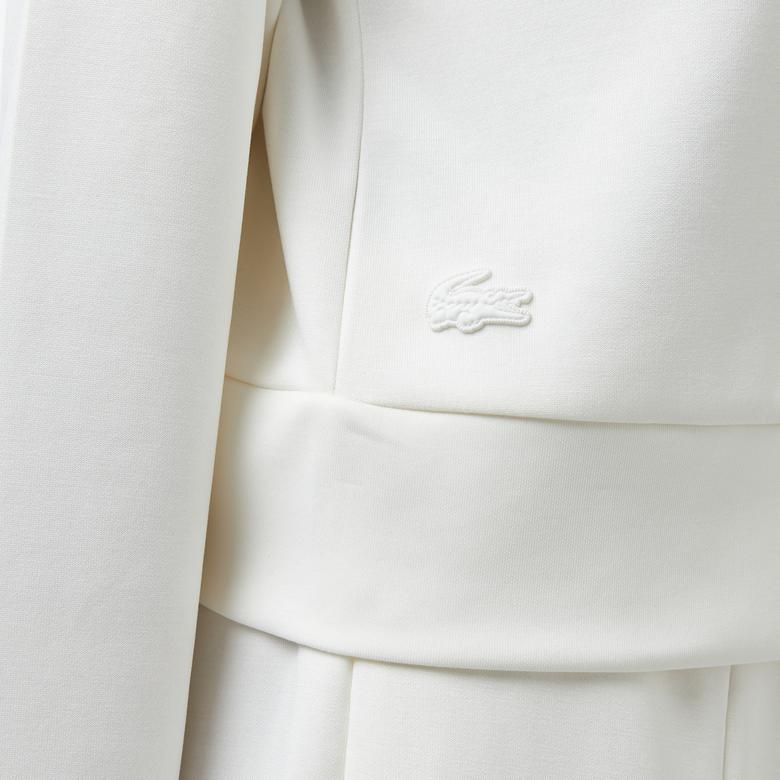 Kadın Relaxed Fit Kapüşonlu Baskılı Beyaz Sweatshirt