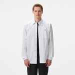 Erkek Regular Fit Baskılı Beyaz Gömlek