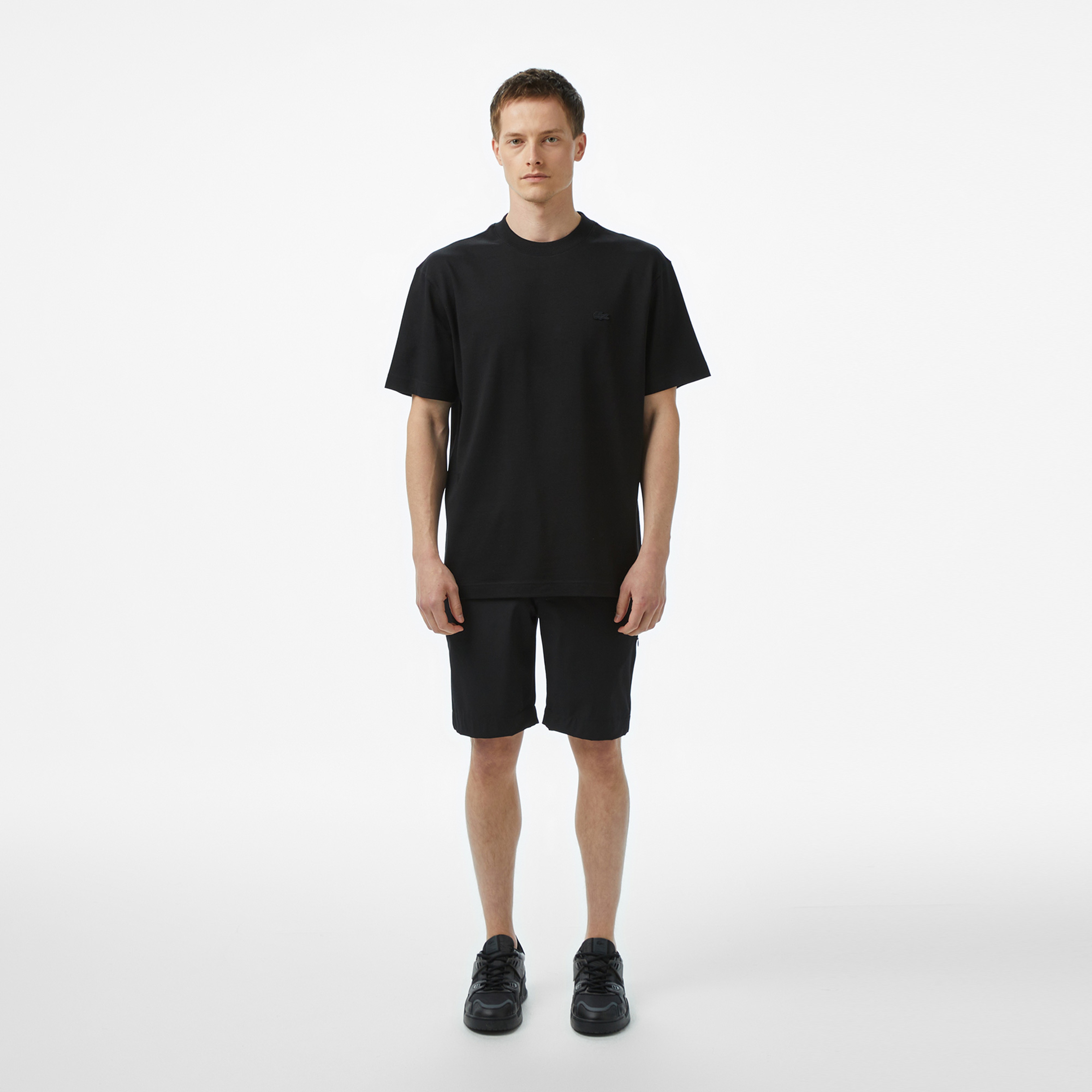 Lacoste Erkek Relaxed Fit Bisiklet Yaka Siyah T-Shirt