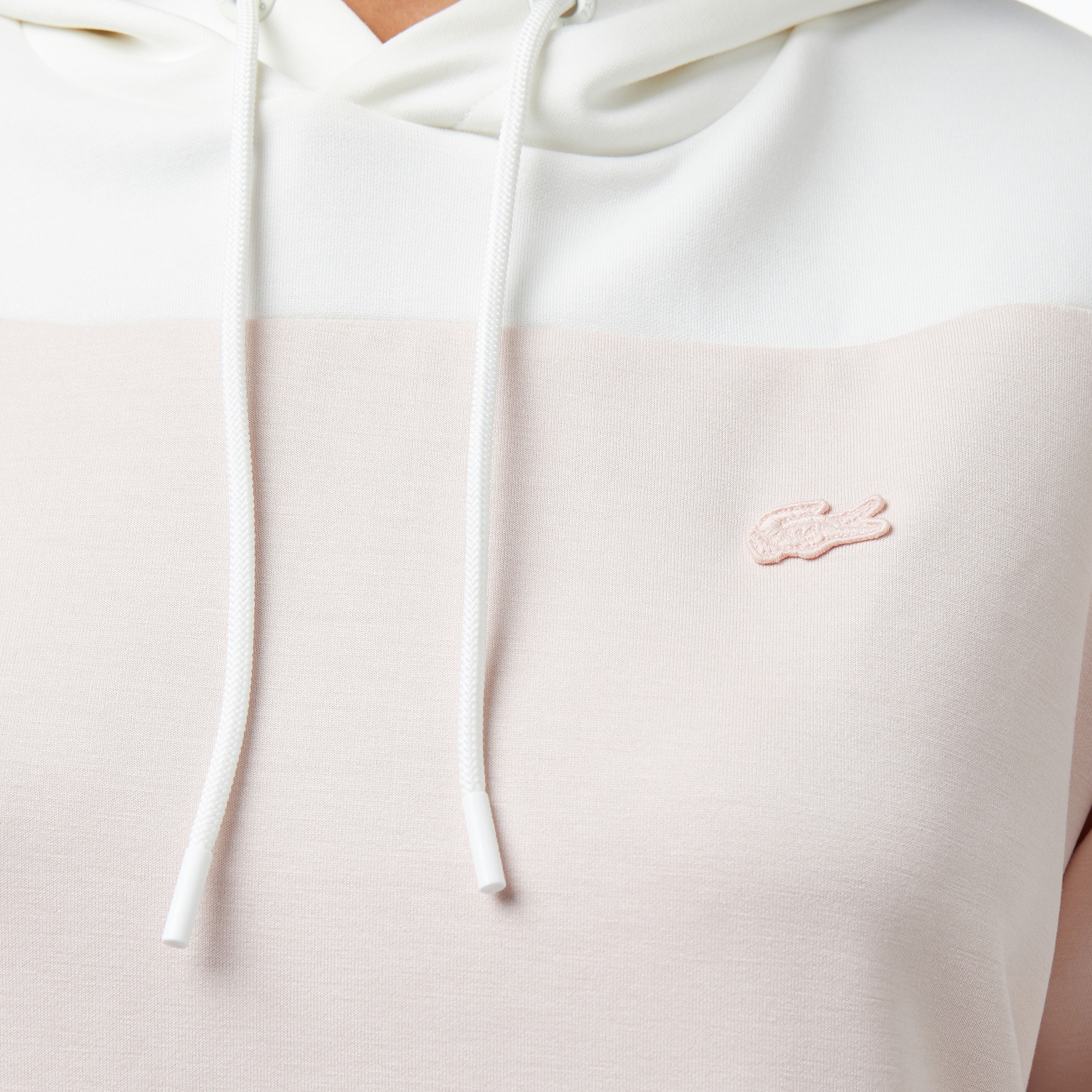 Kadın Kapüşonlu Renk Bloklu Açık Pembe Sweatshirt