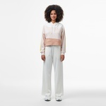 Kadın Kapüşonlu Renk Bloklu Açık Pembe Sweatshirt