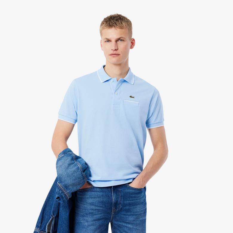 L.12.12 Erkek Classic Fit Mavi Polo