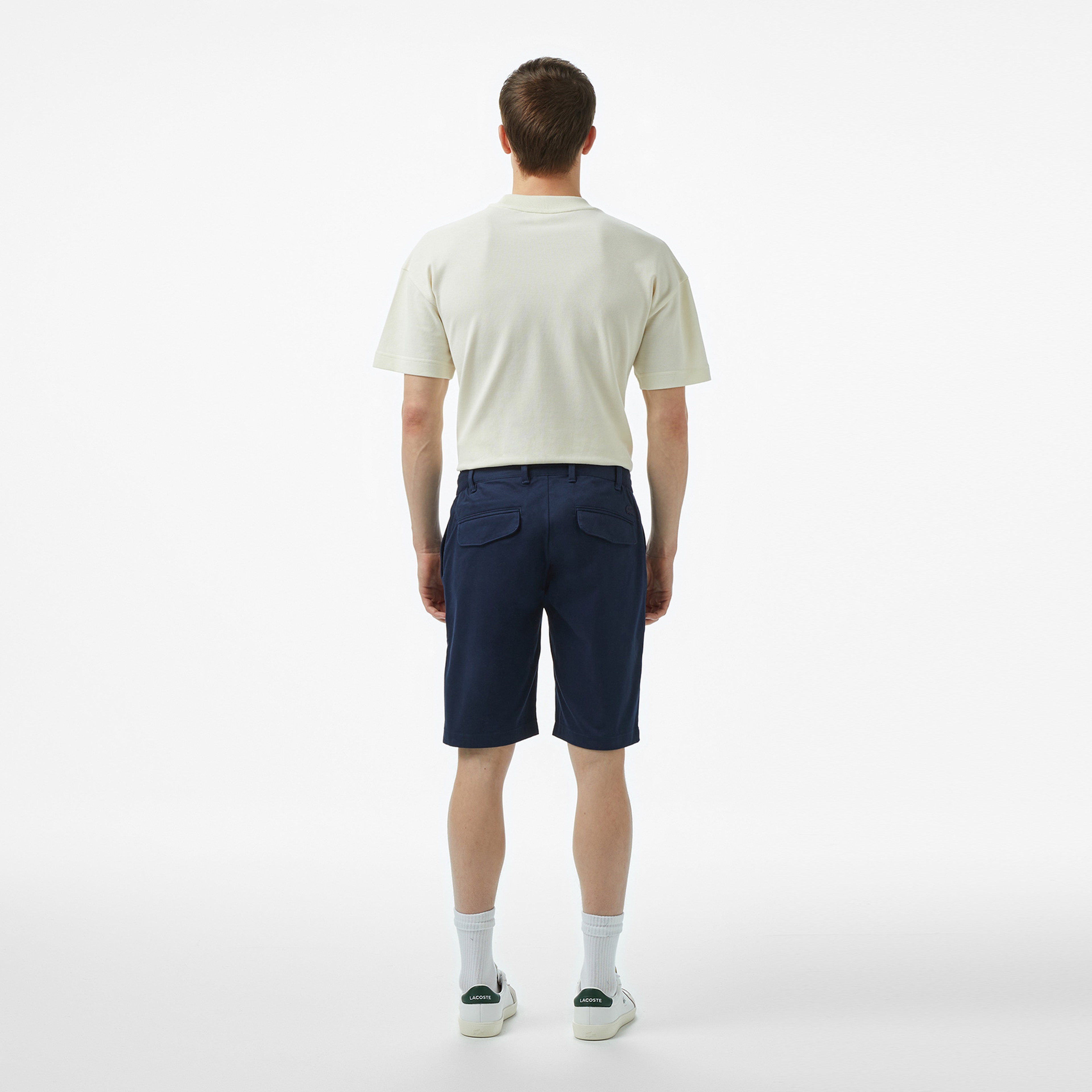 Erkek Tapered Fit Lacivert Bermuda Şort