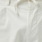 Erkek Tapered Fit Beyaz Bermuda Şort