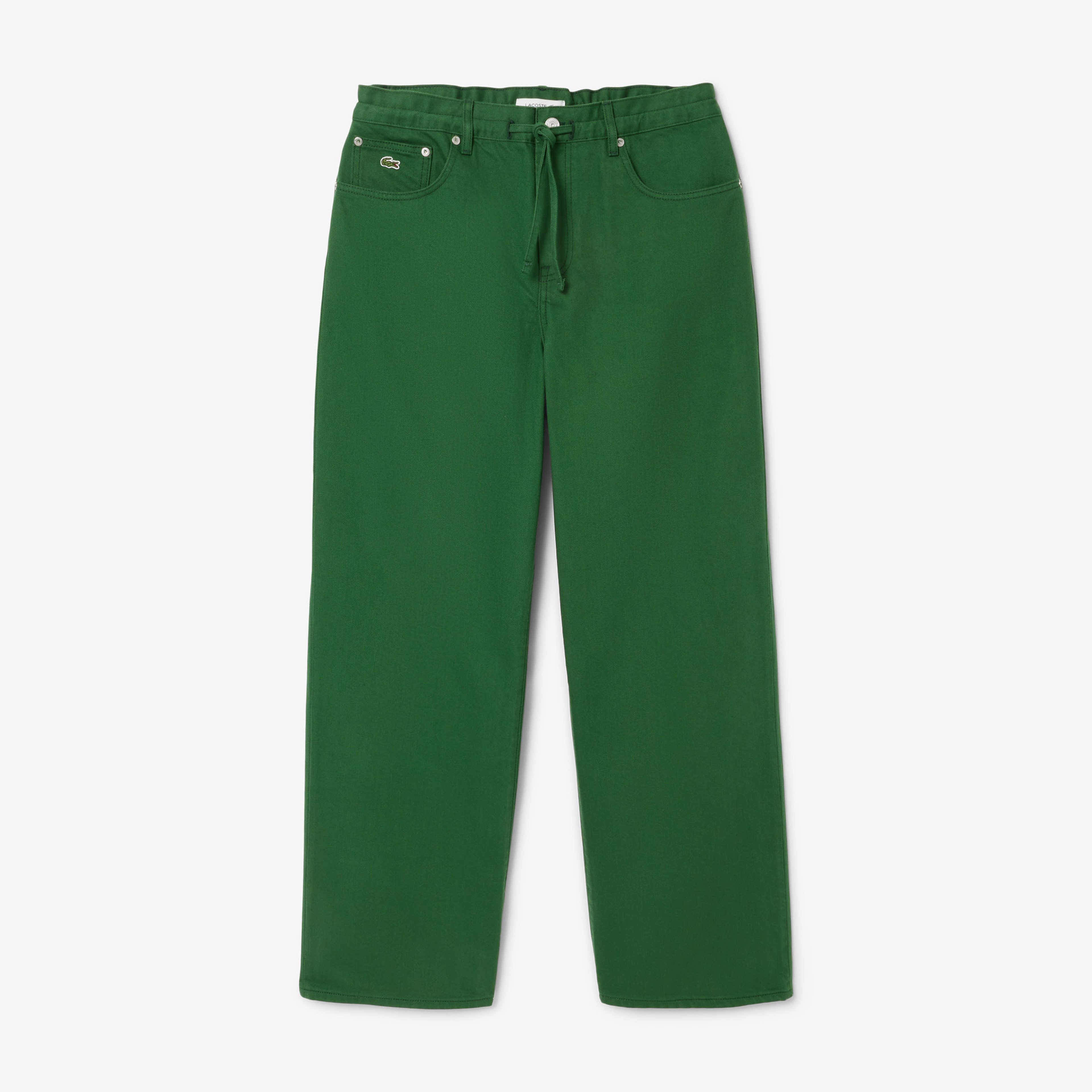 Lacoste Kadın Wide Leg Yeşil Jean Pantolon