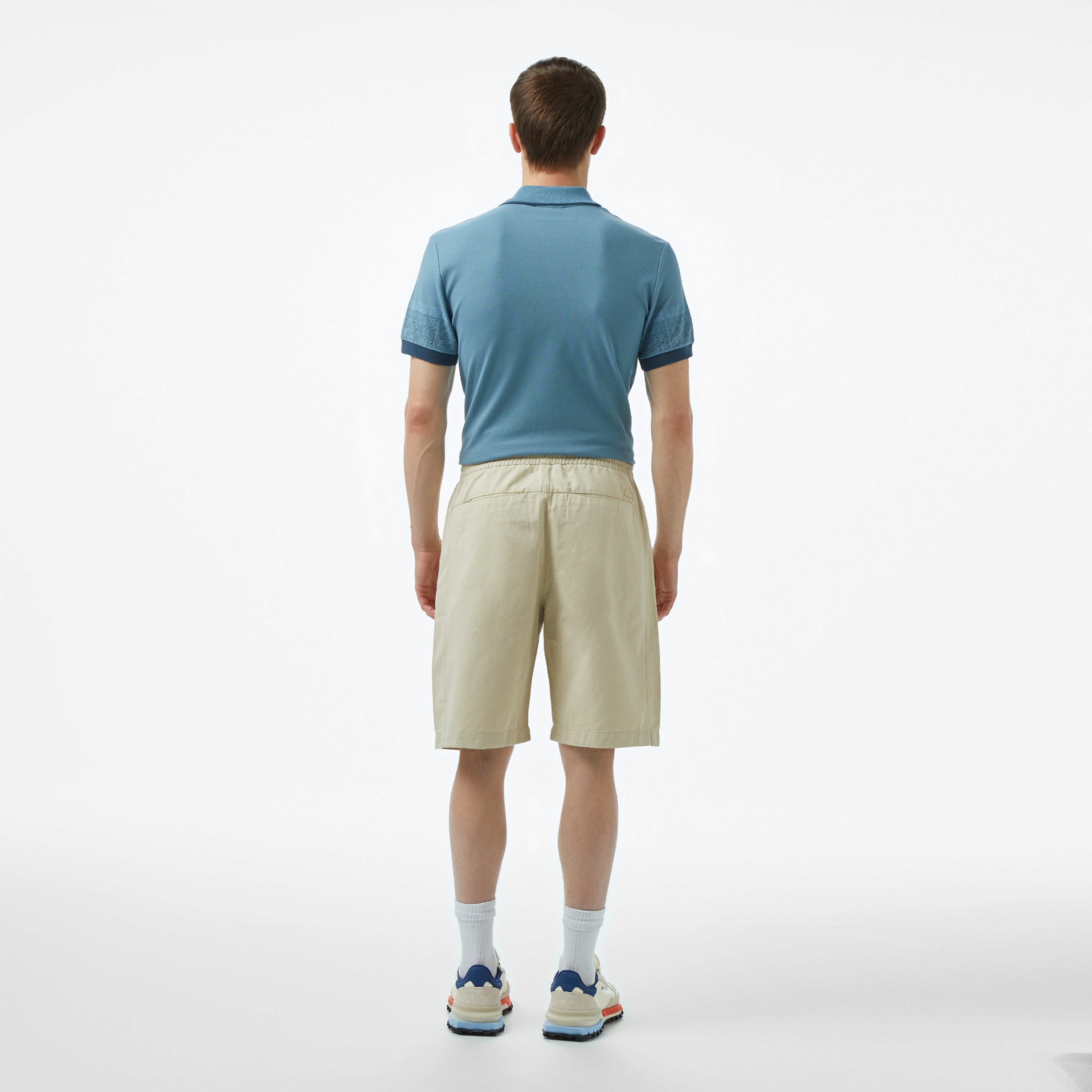 Erkek Relaxed Fit Bej Bermuda Şort