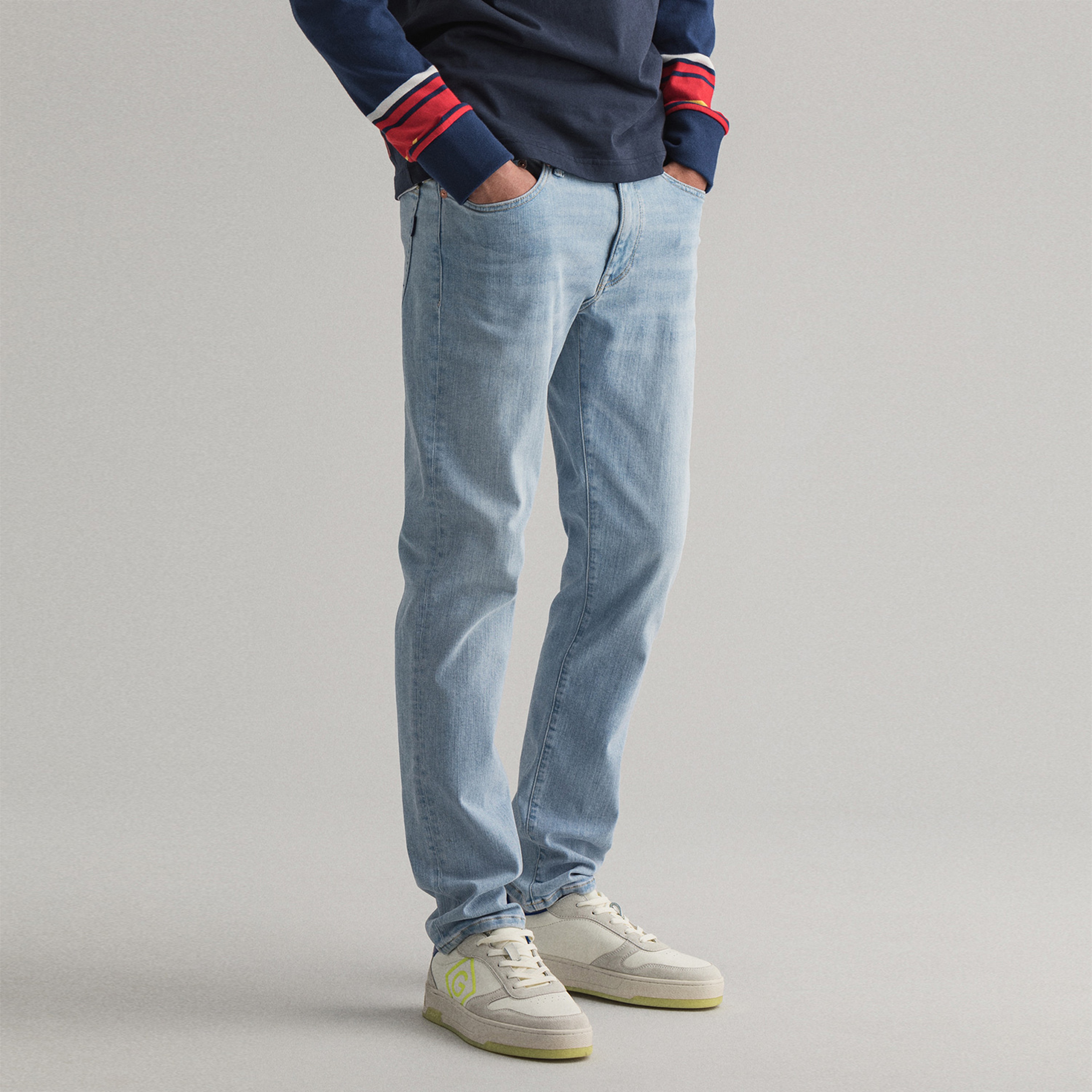Gant Erkek Mavi Extra Slim Fit Jean Pantolon
