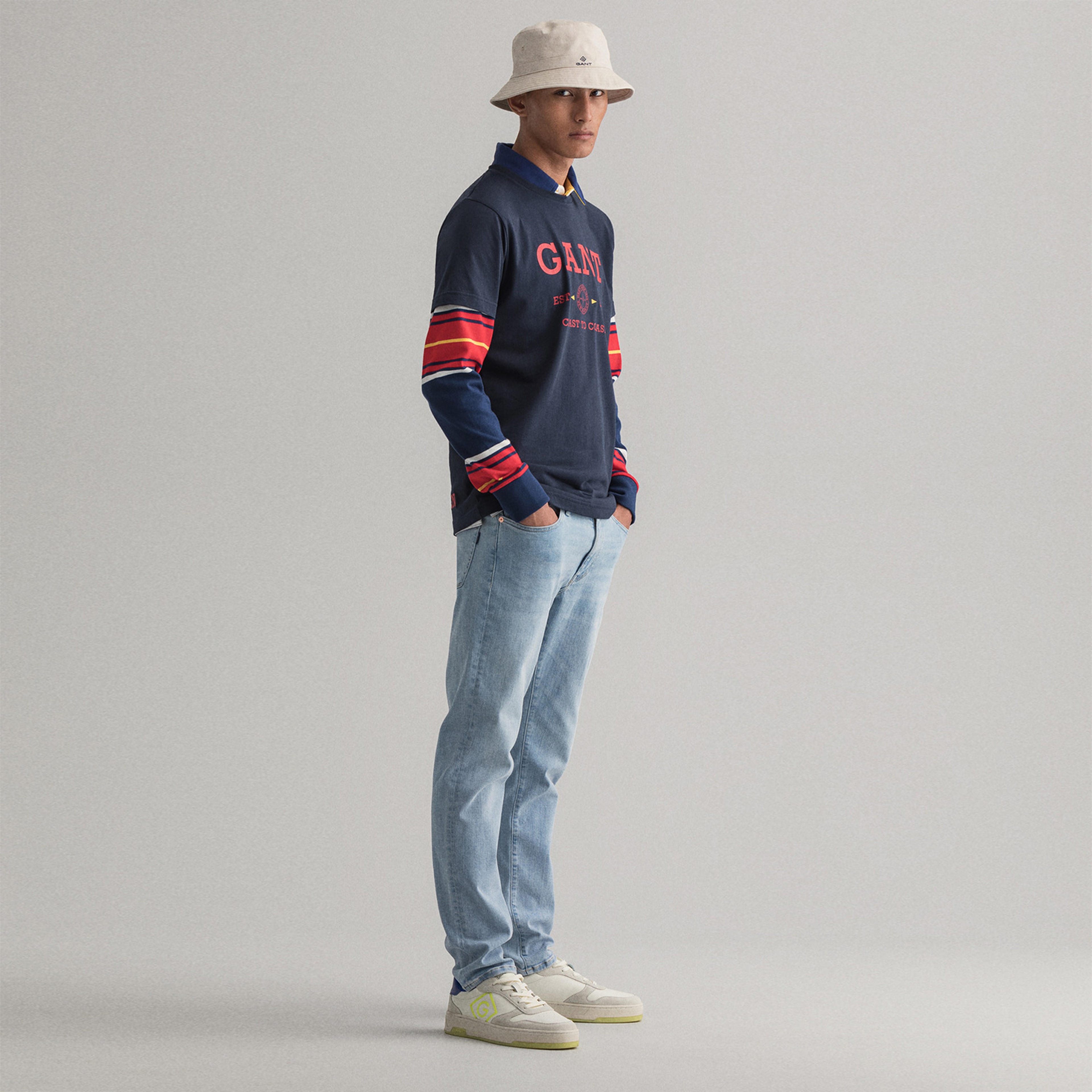 Gant Erkek Mavi Extra Slim Fit Jean Pantolon