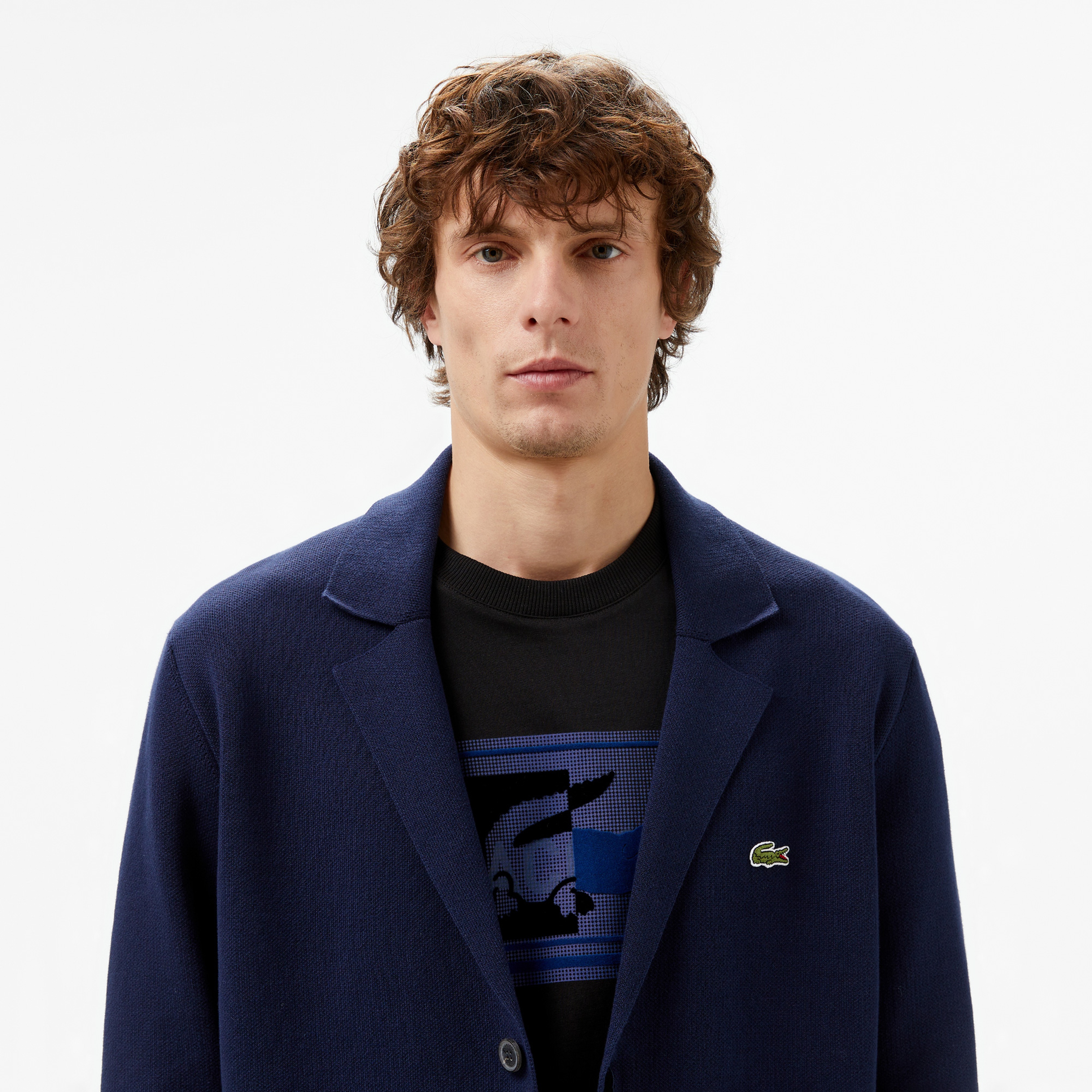 Erkek Classic Fit V Yaka Lacivert Hırka