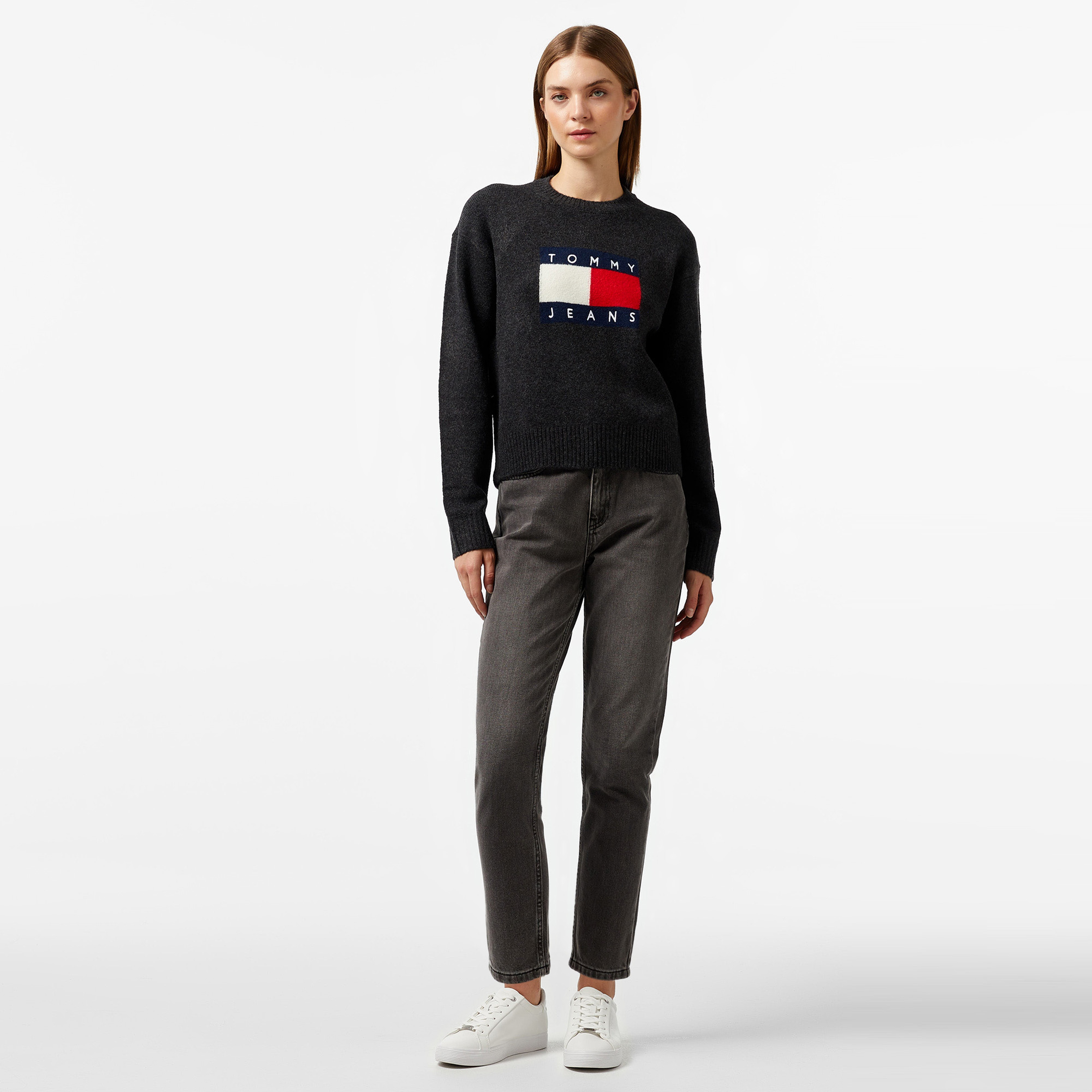 Tommy Jeans Kadın Kahverengi Triko