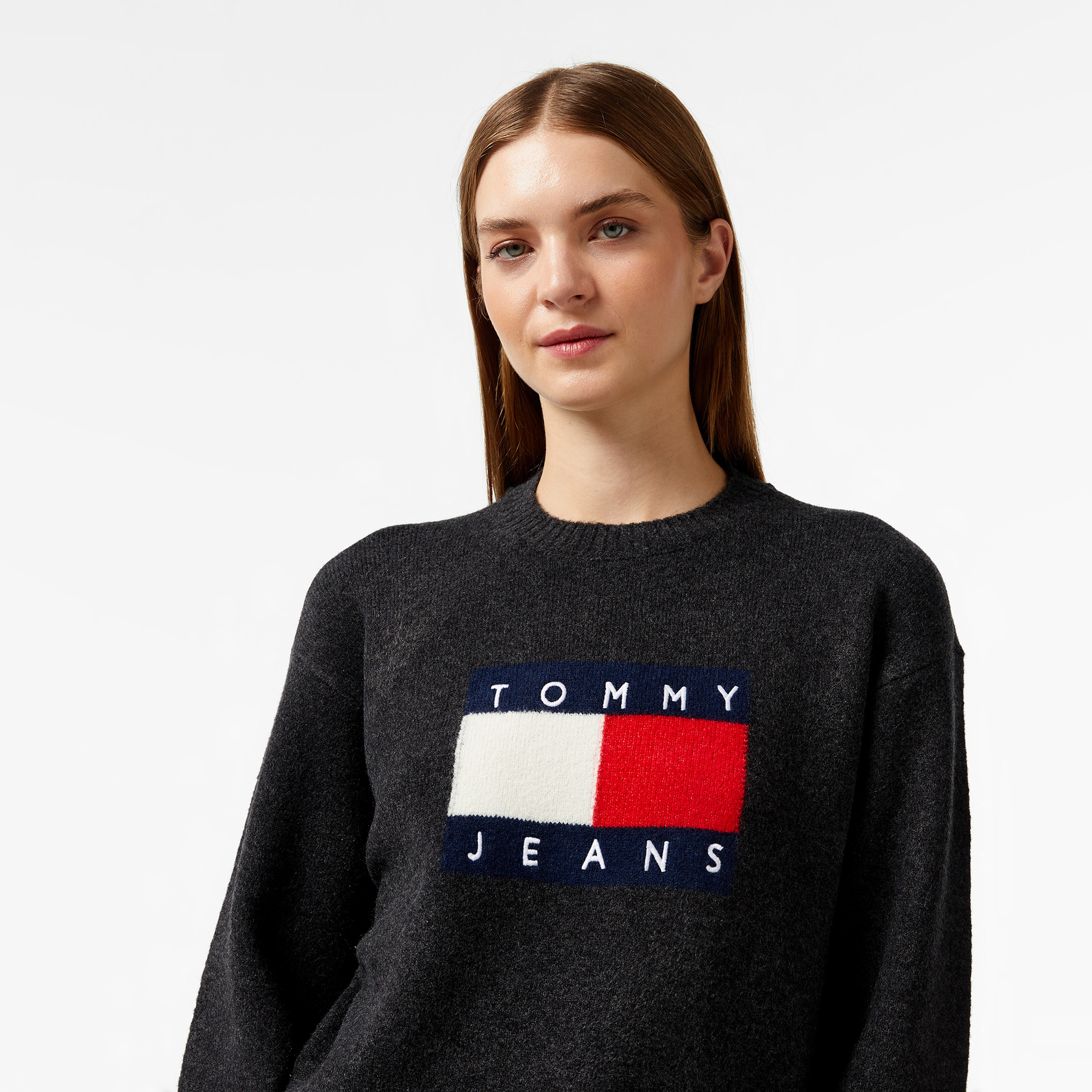 Tommy Jeans Kadın Kahverengi Triko