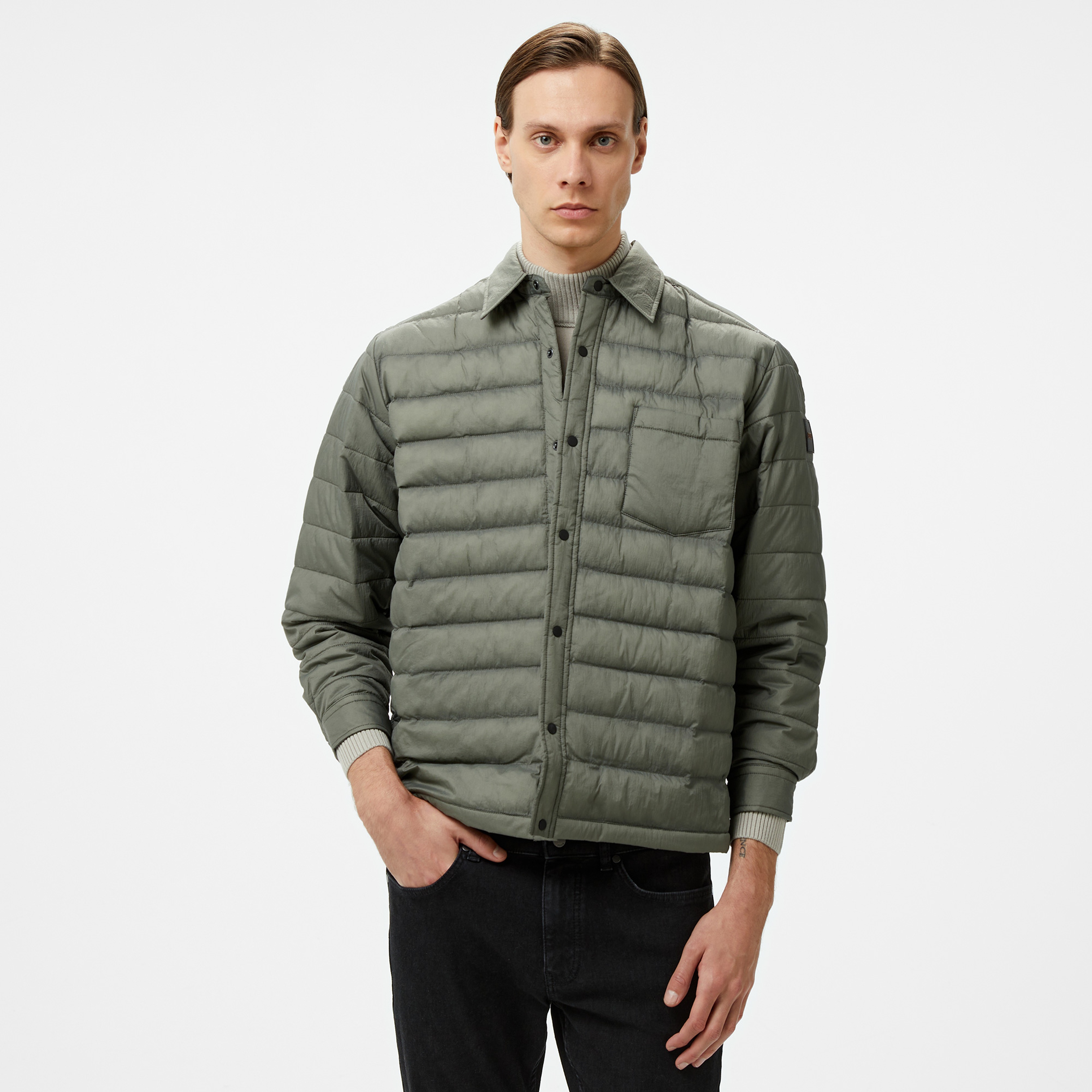 Boss Erkek Gri Gömlek